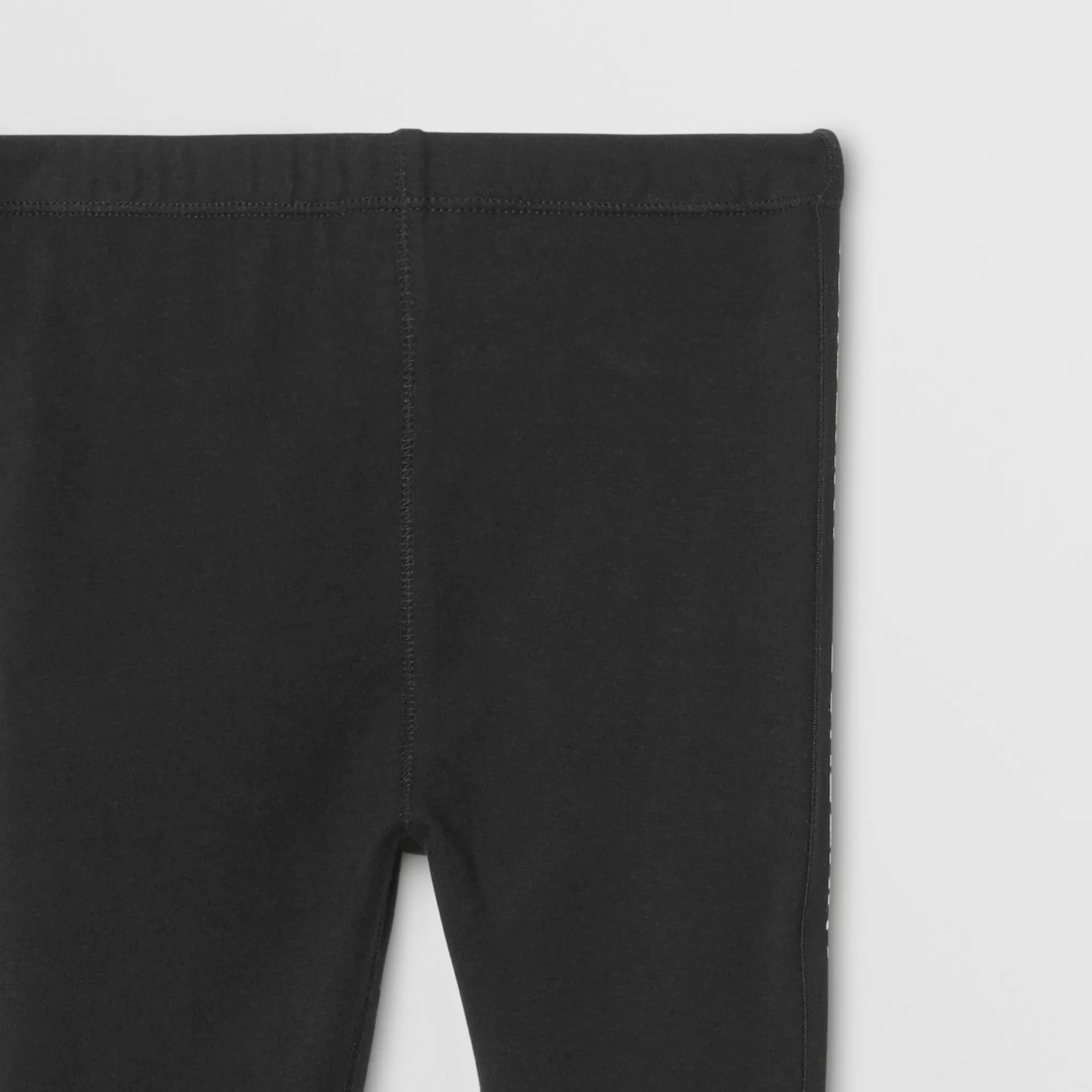 Baby Girls Black Logo Cotton Trousers