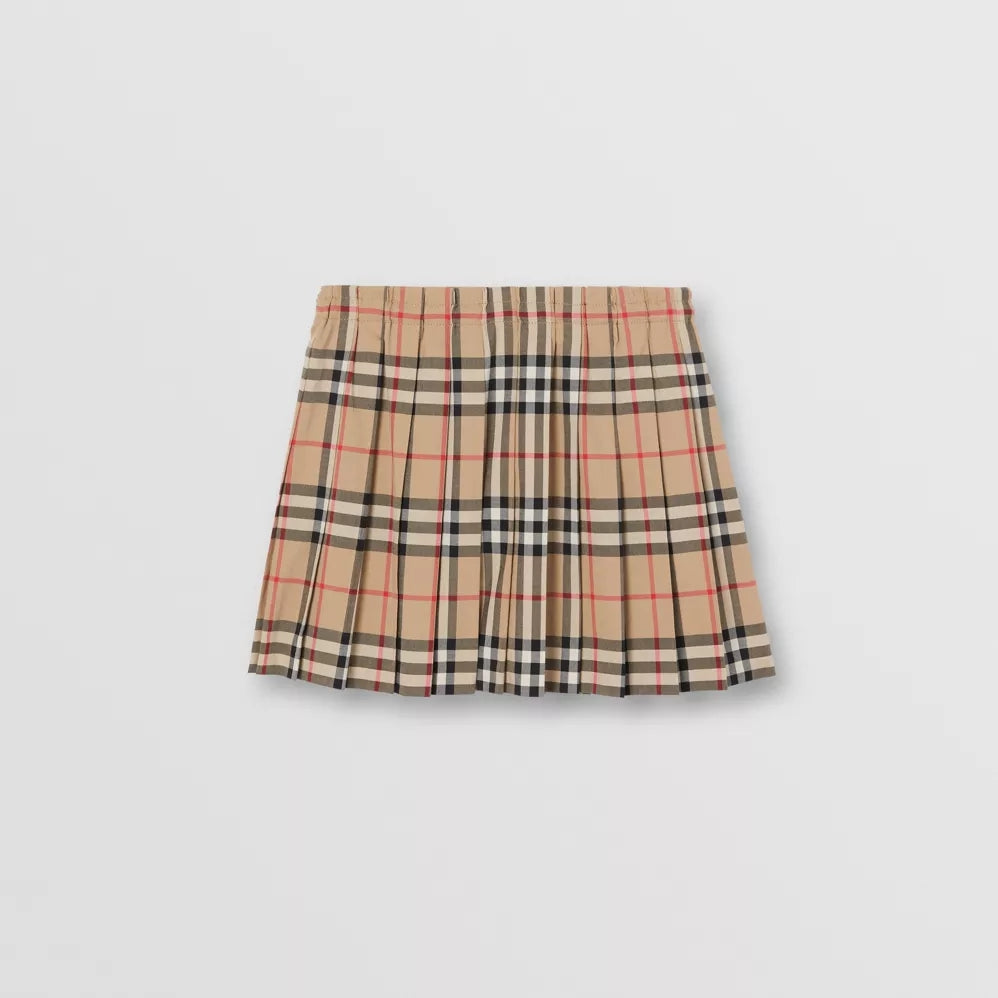 Girls Archive Beige Stripe Cotton Skirts