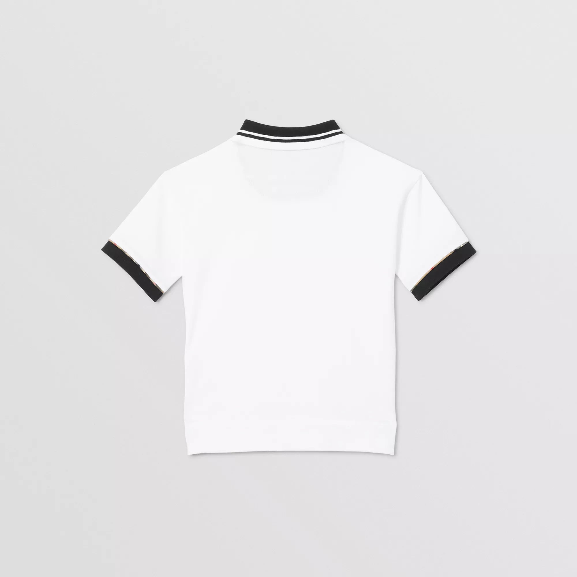 Boys White Jerseywear Cotton Polo Shirt