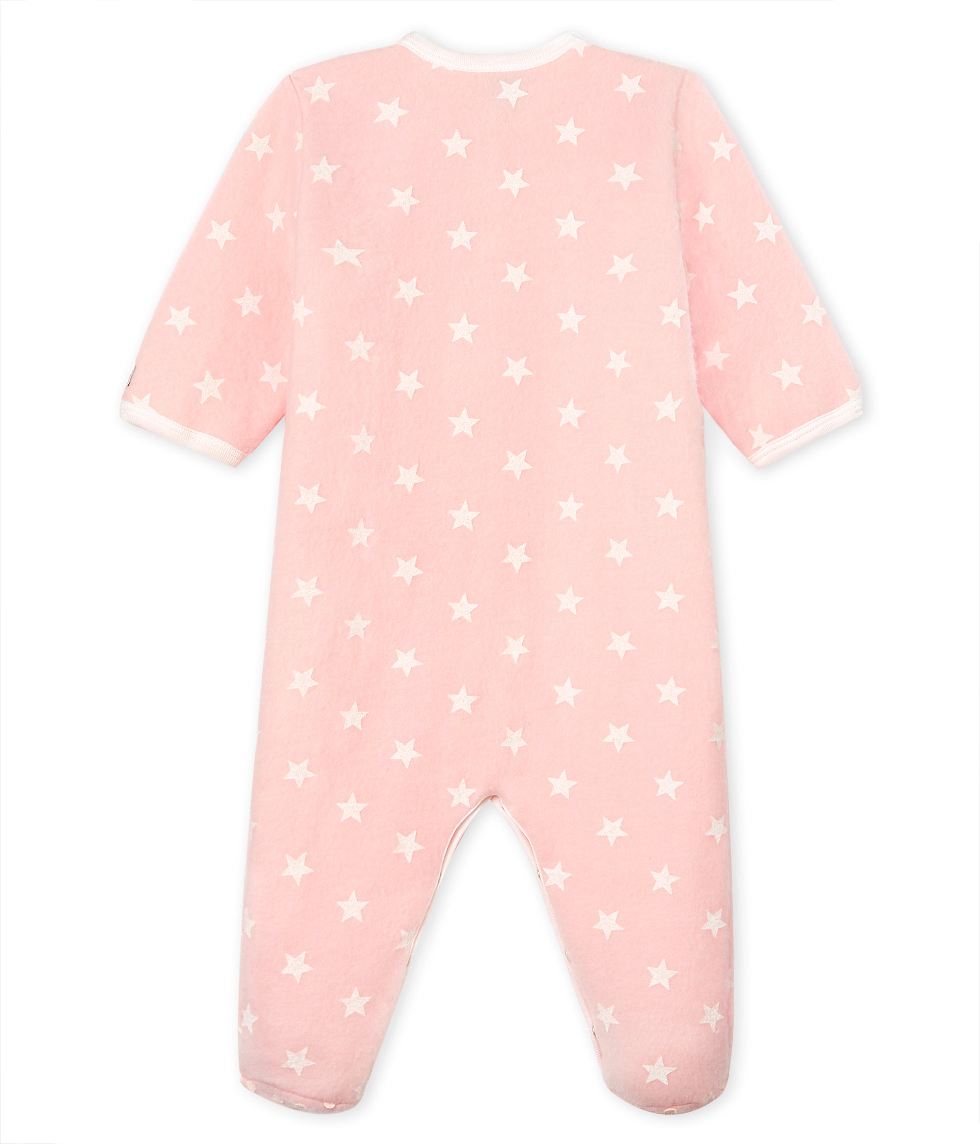Baby Girls Pink Star Cotton Babysuit