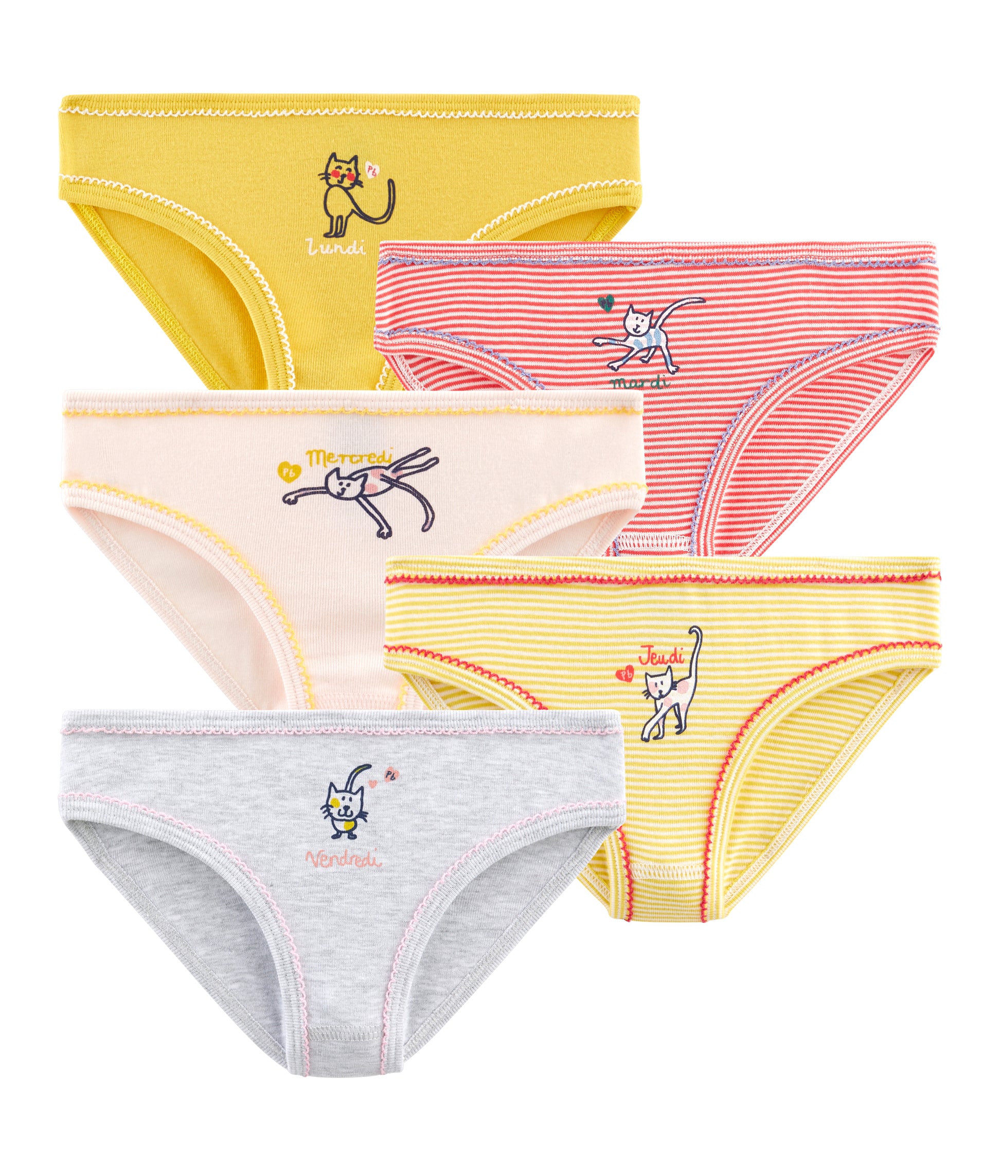 Girls Multicolor Cotton Underwear Sets