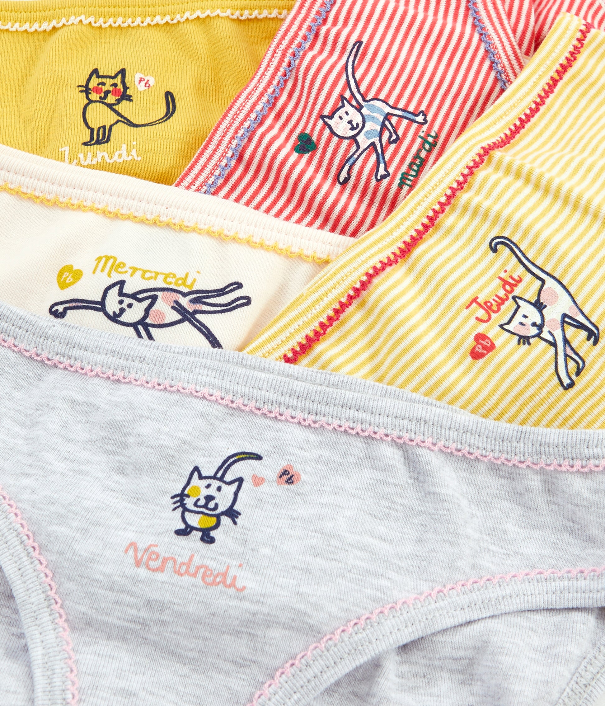 Girls Multicolor Cotton Underwear Sets