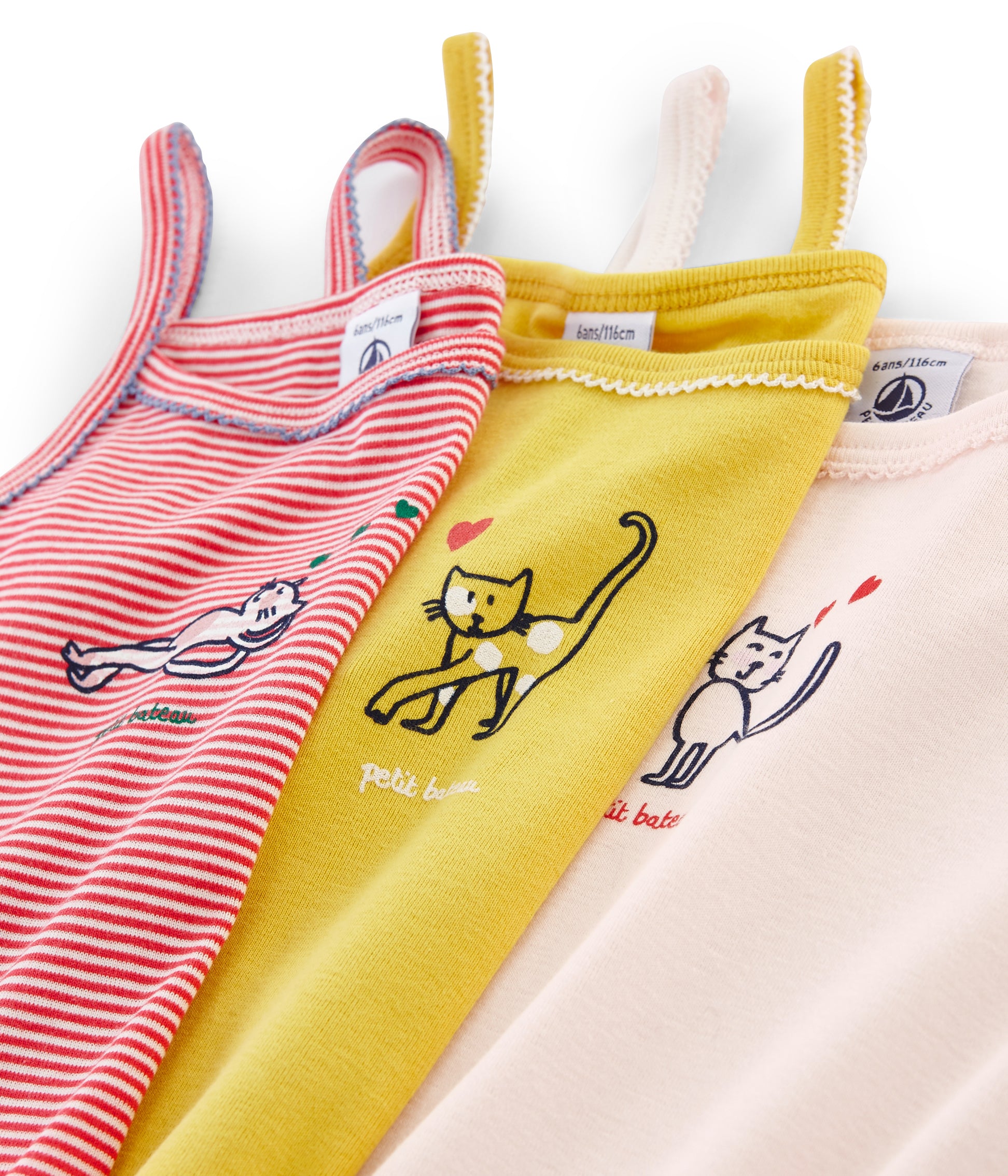 Girls Multicolor Cotton Vest Sets