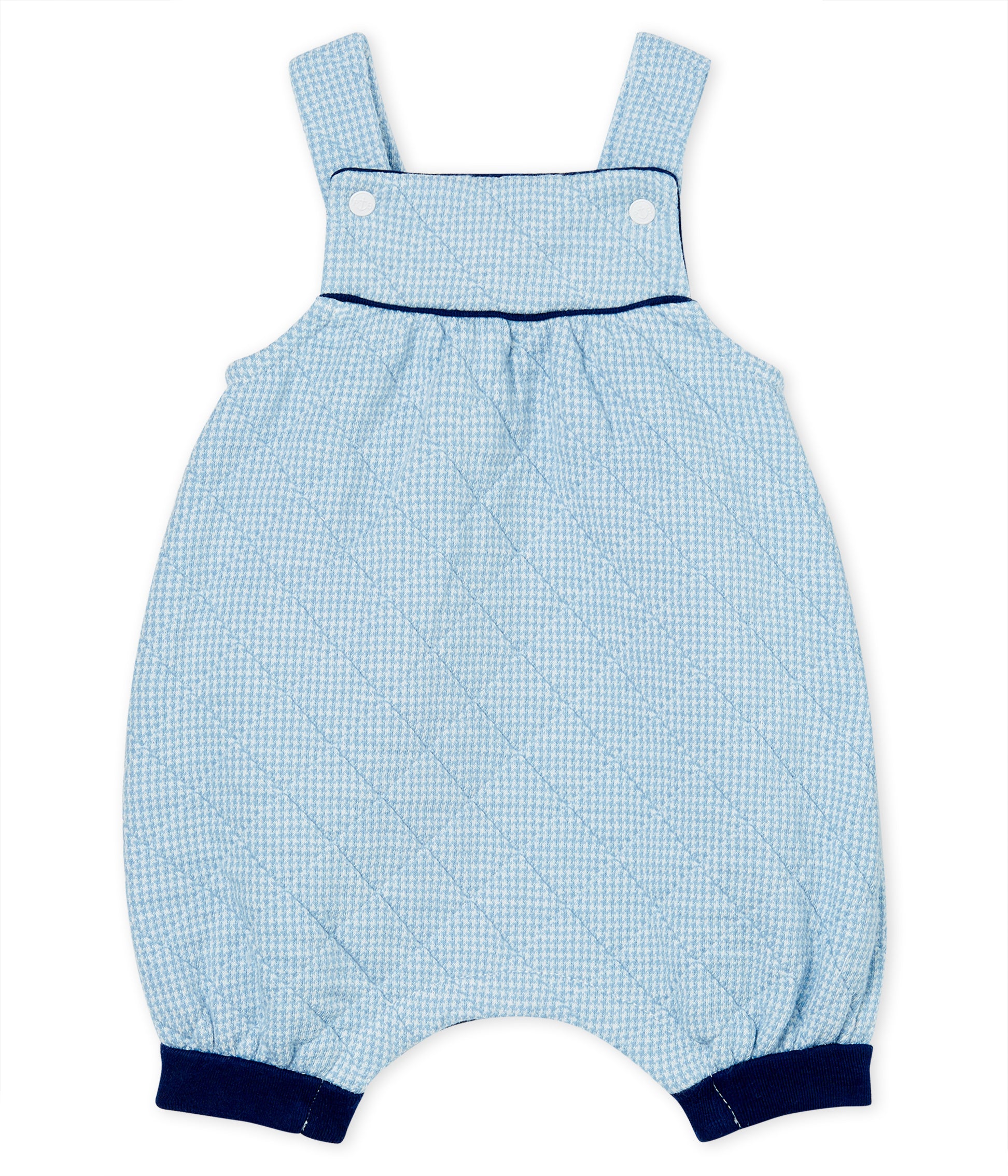 Baby Boys Light Blue Cotton Rompers