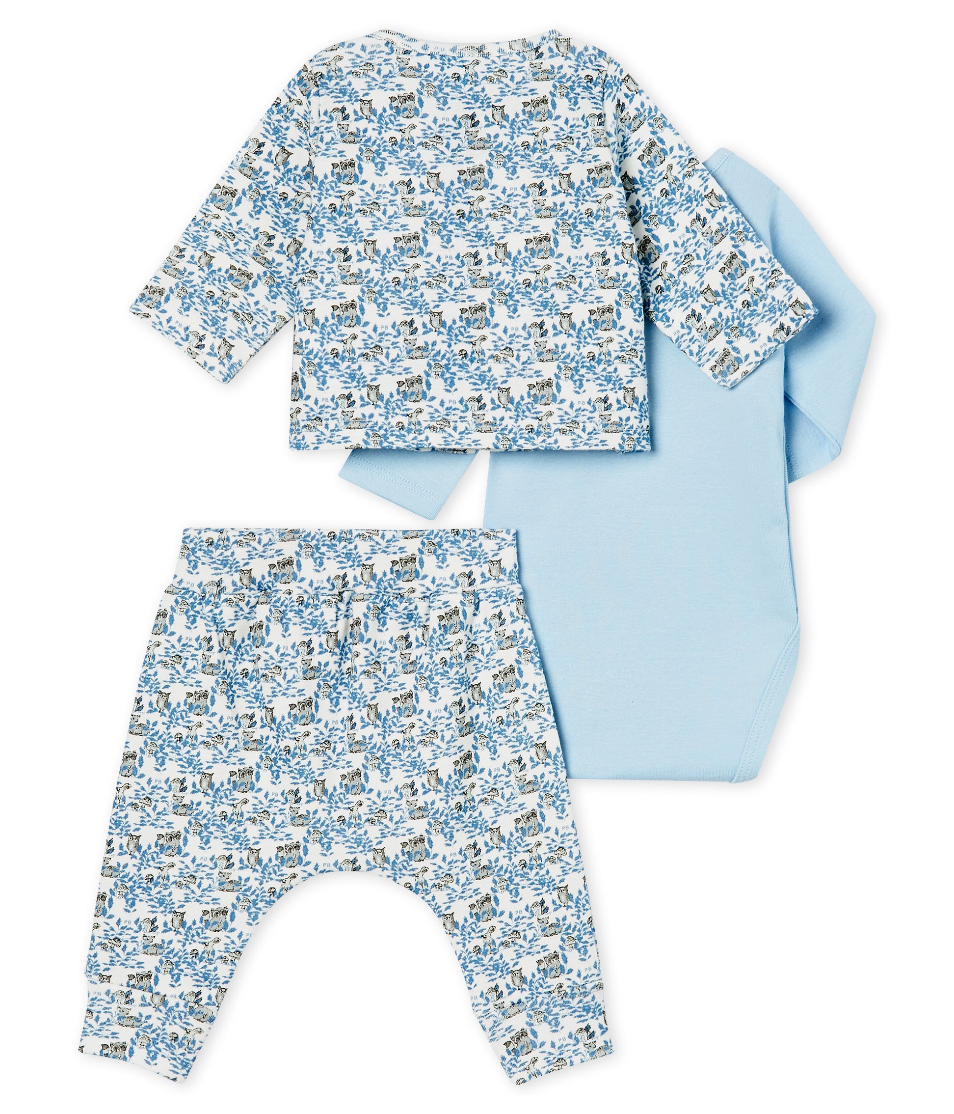 Baby Boys Blue Cotton Sets