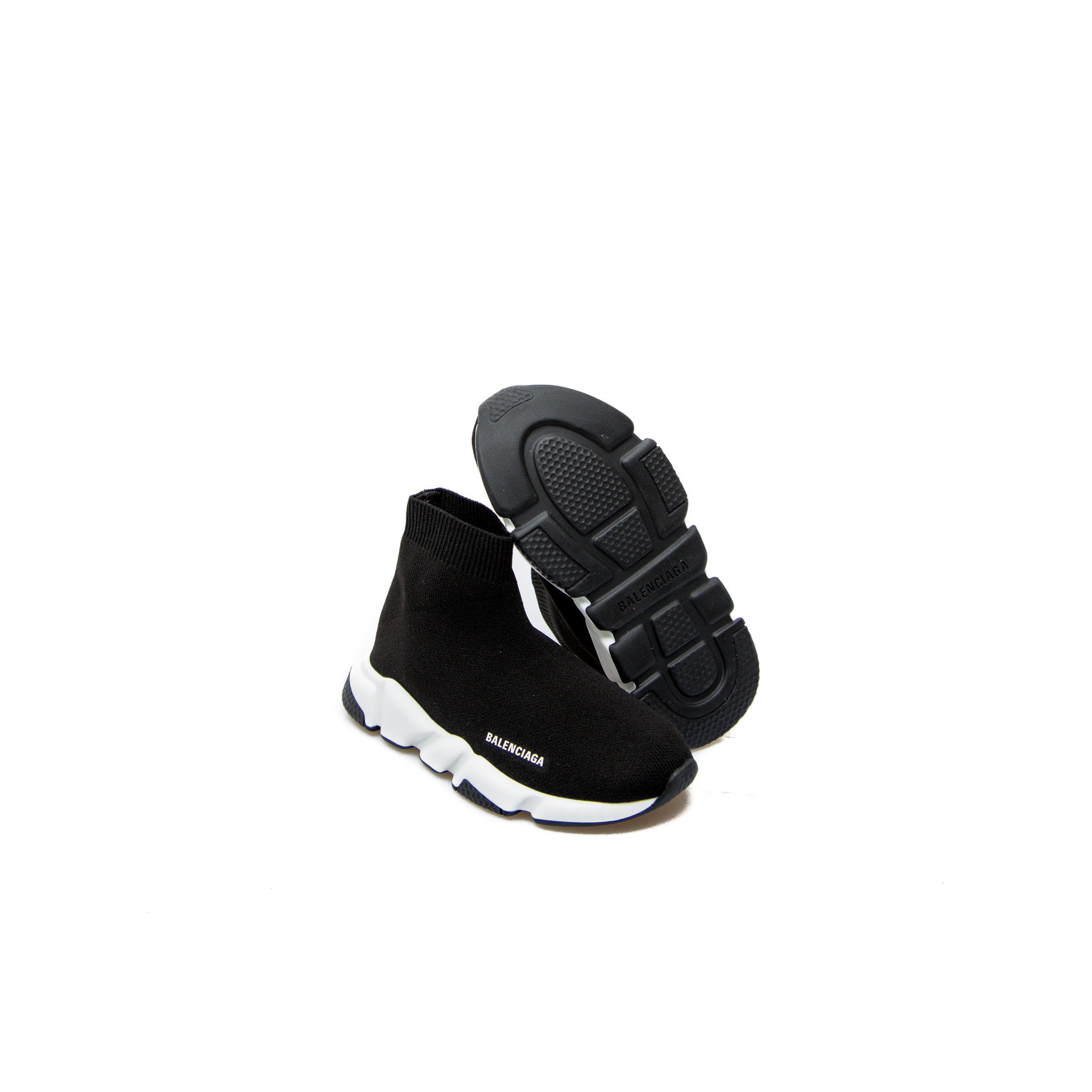 Boys & Girls Black Logo Sneakers