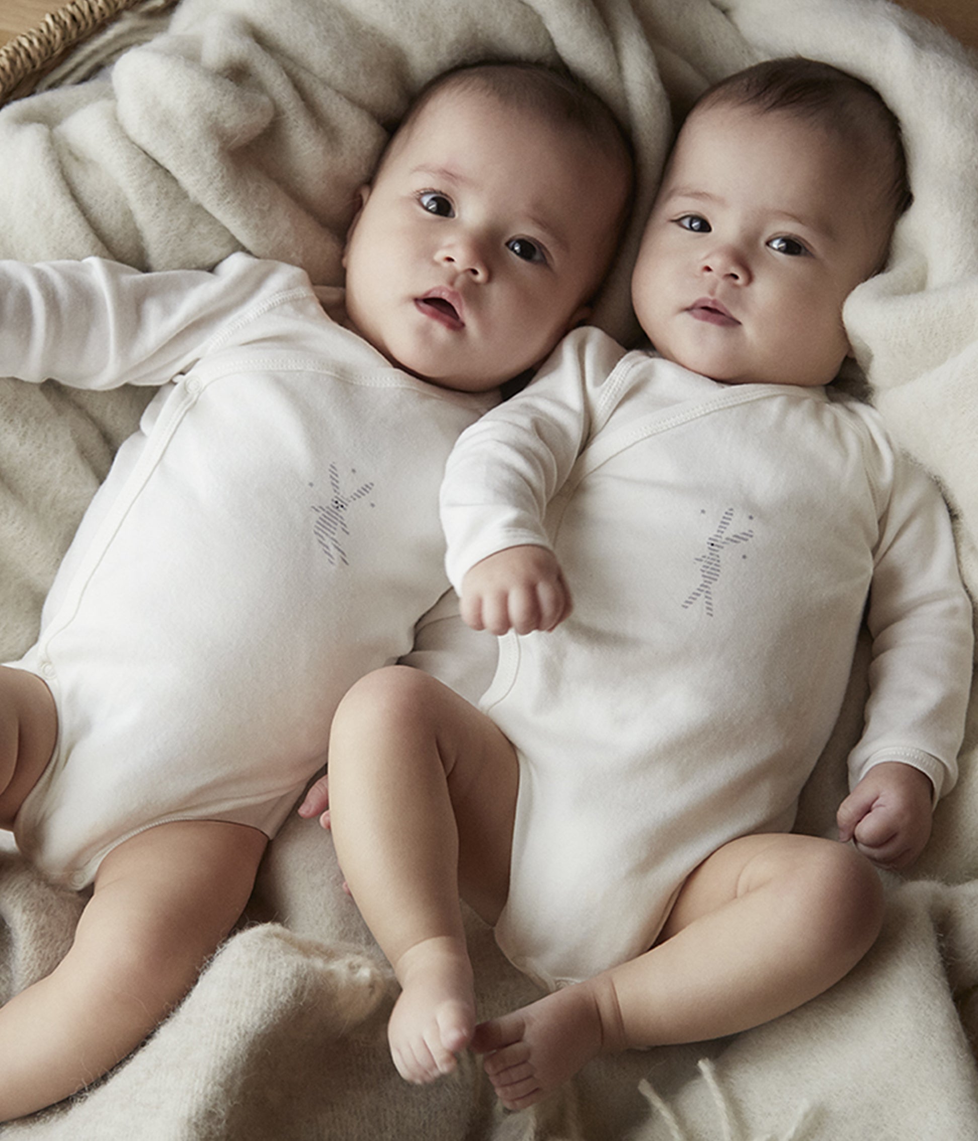 Baby Boys & Girls Beige Cotton Sets