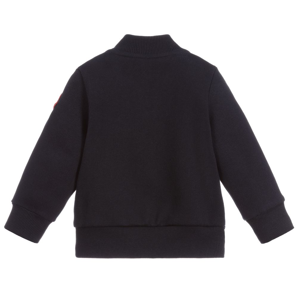 Baby Boys Navy Padded Down Sweatshirt