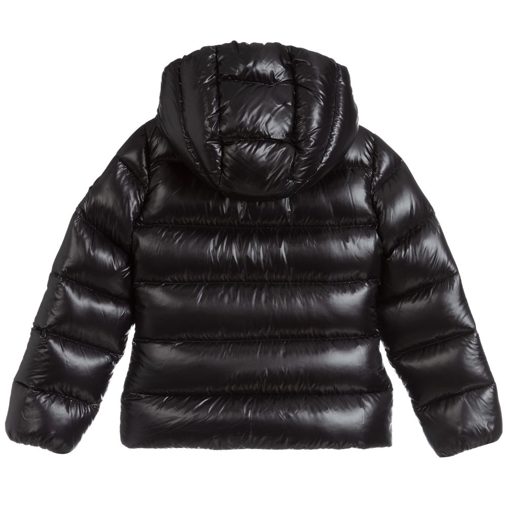 Girls Black "SUNDAY" Padded Down Jacket
