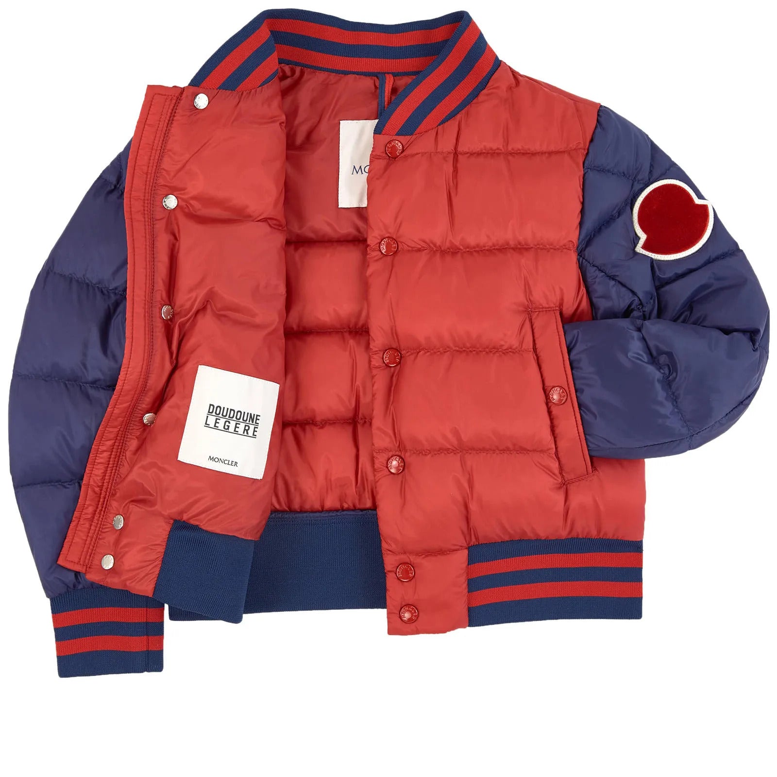 Boys Red "BEAUFORTAIN" Padded Down Bomber Jacket