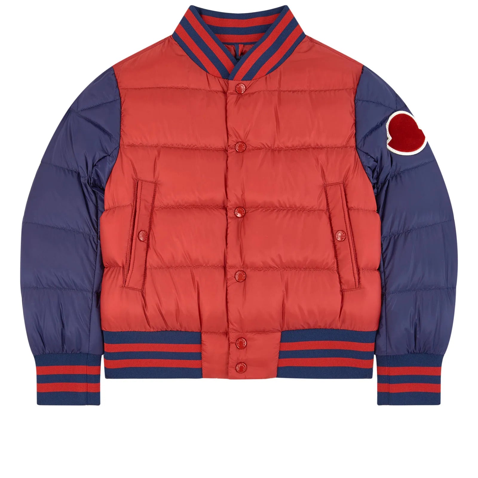 Boys Red "BEAUFORTAIN" Padded Down Bomber Jacket