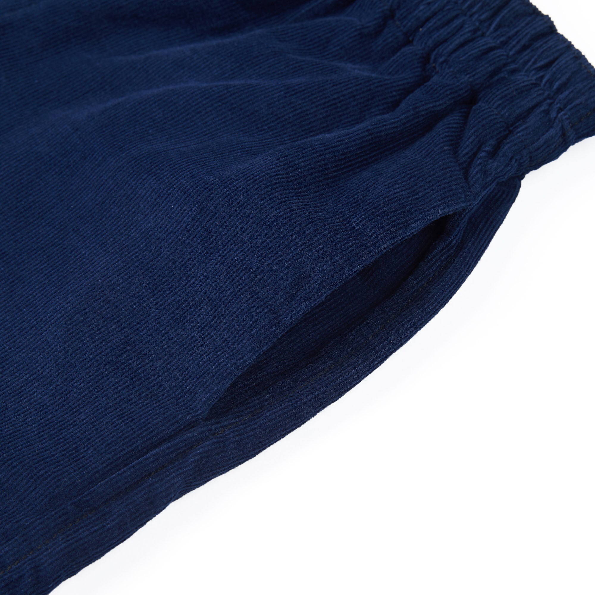 Girls Dark Blue Cotton Shorts