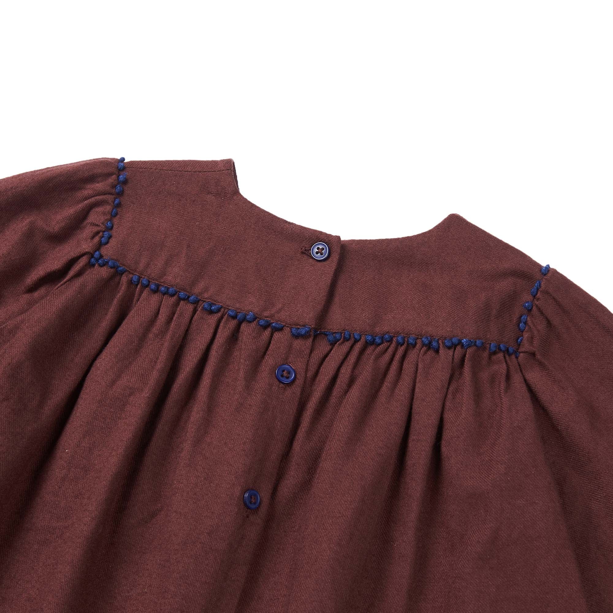 Baby Girls Chocolate Cotton Blouse
