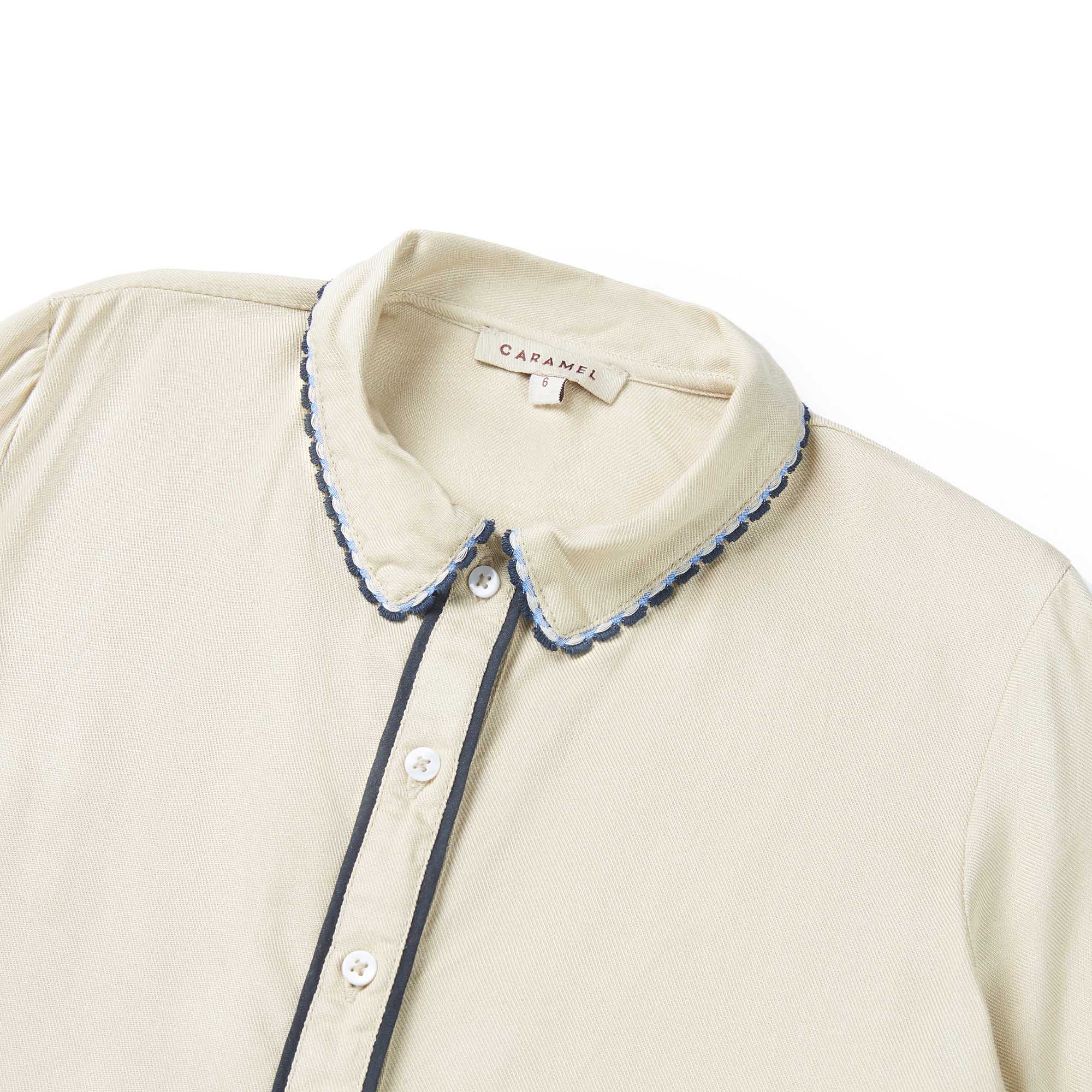 Girls Beige & Black Shirt