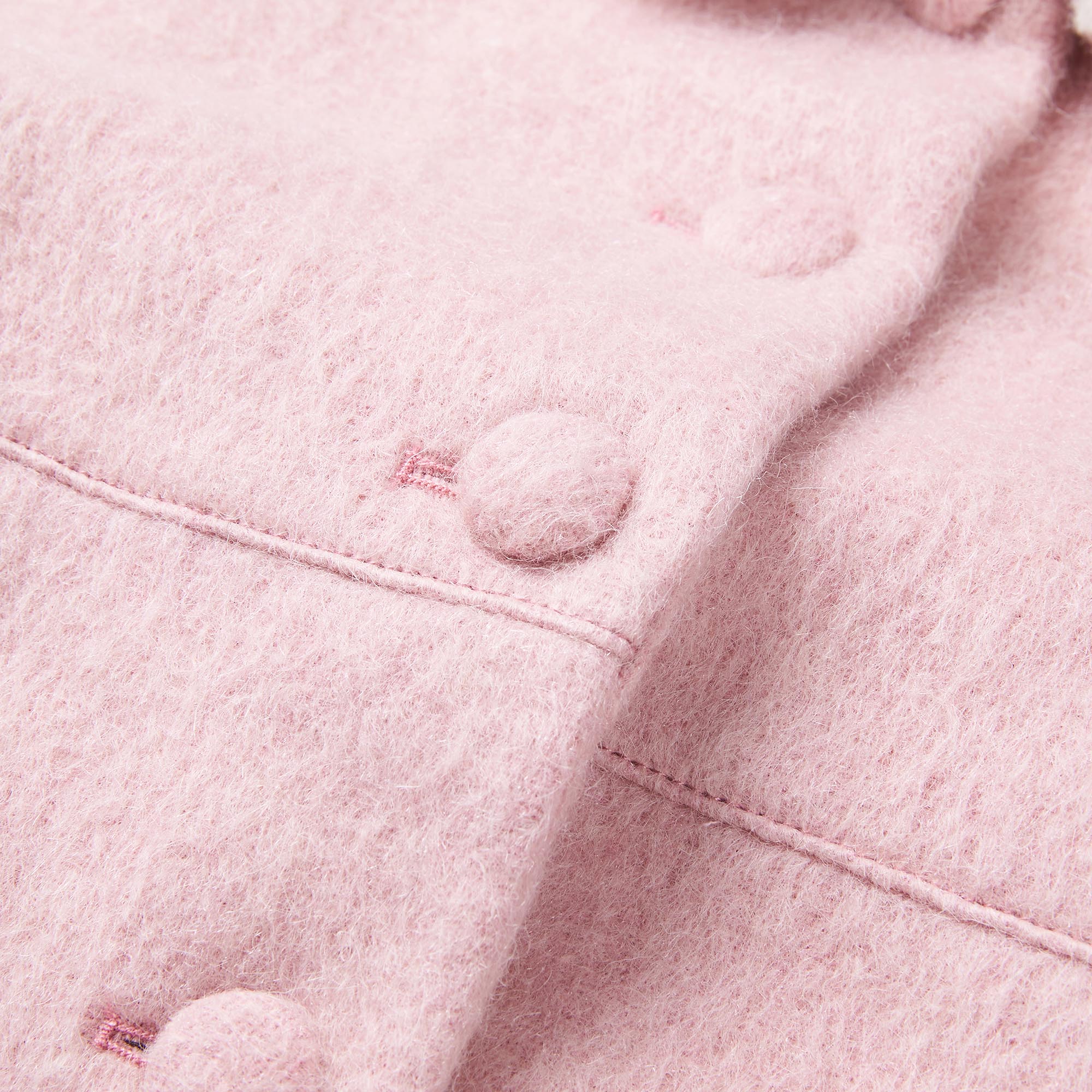 Girls Pink Wool Coat