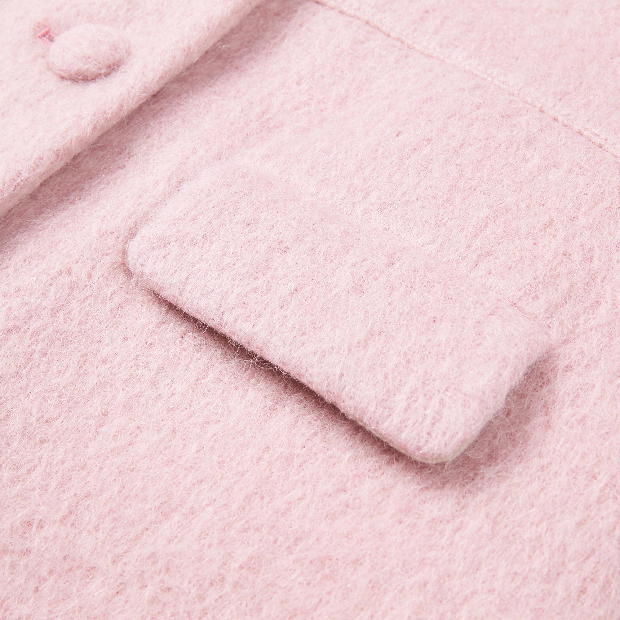 Girls Pink Wool Coat