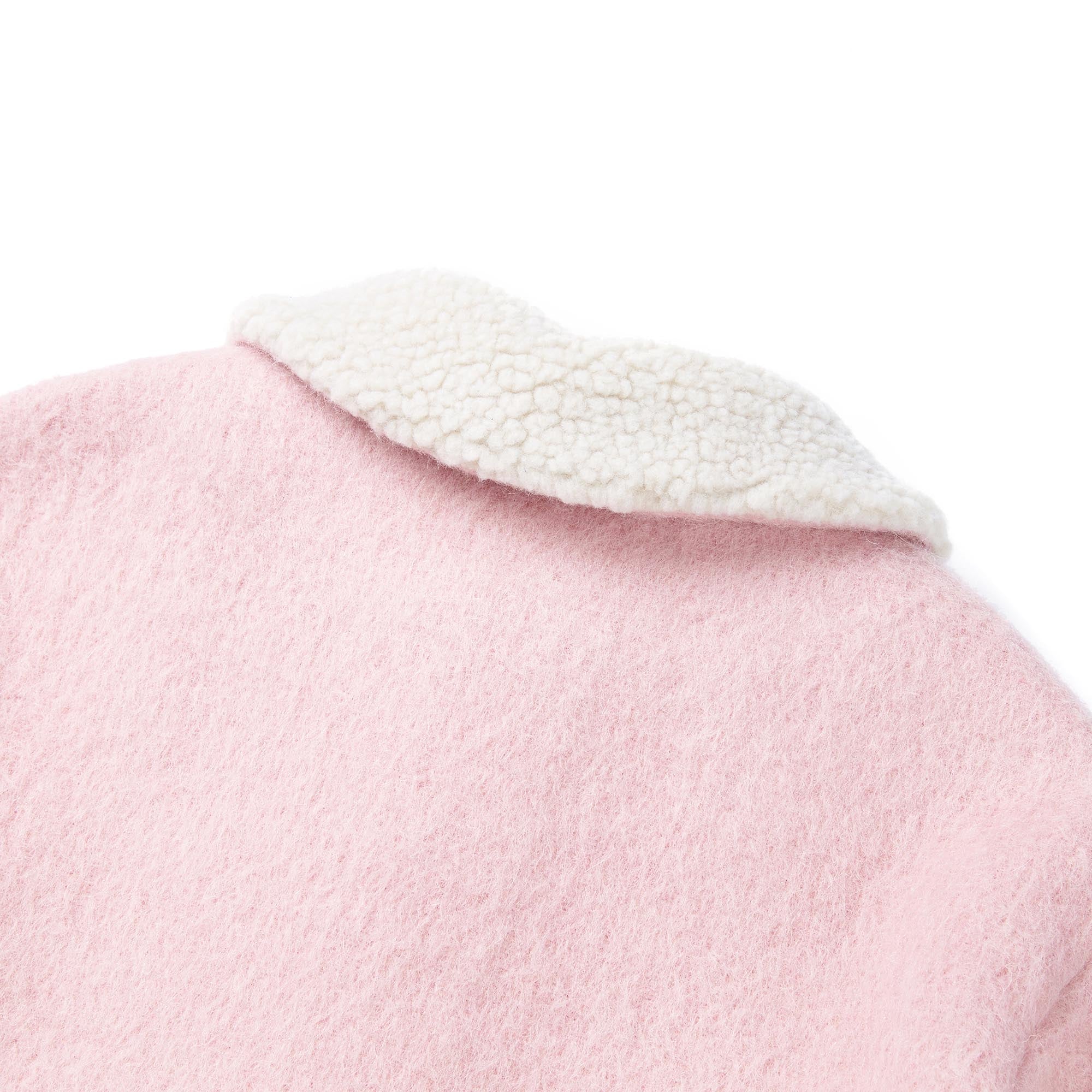 Girls Pink Wool Coat