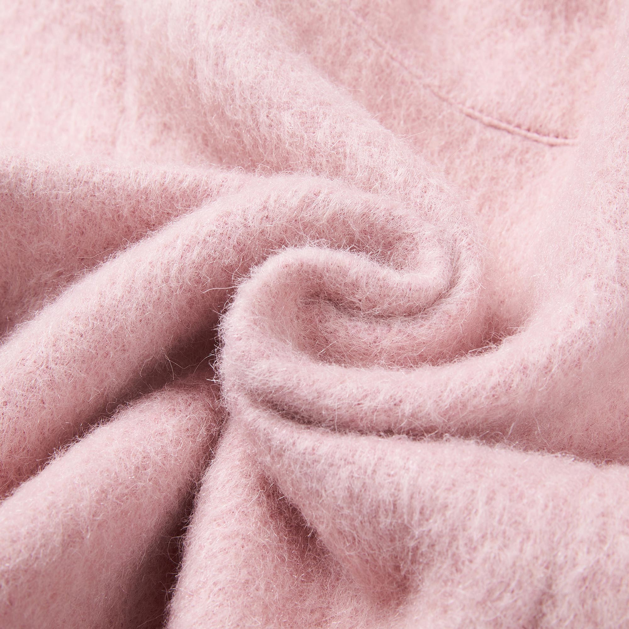Girls Pink Wool Coat