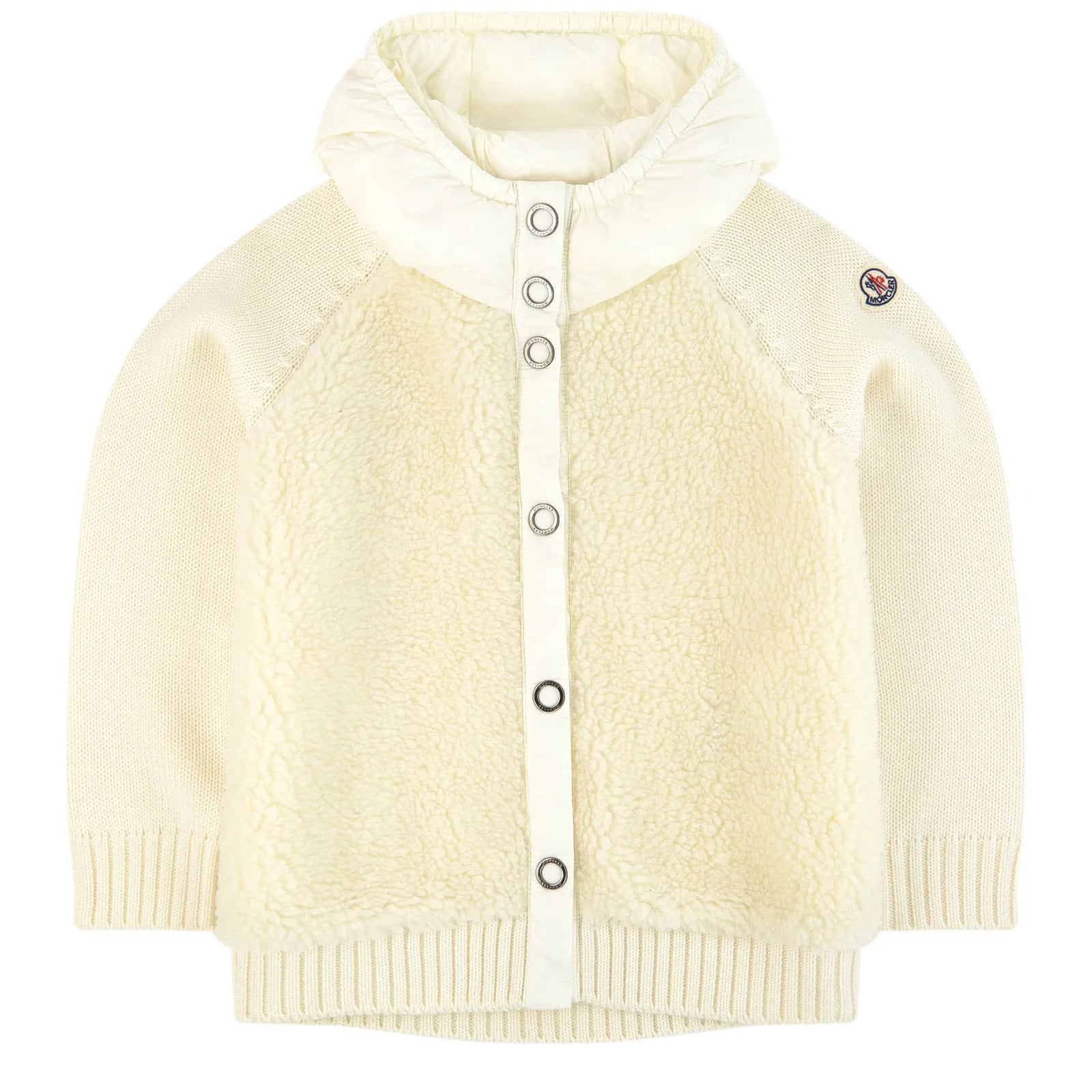 Girls Natural Virgin Wool Cardigan