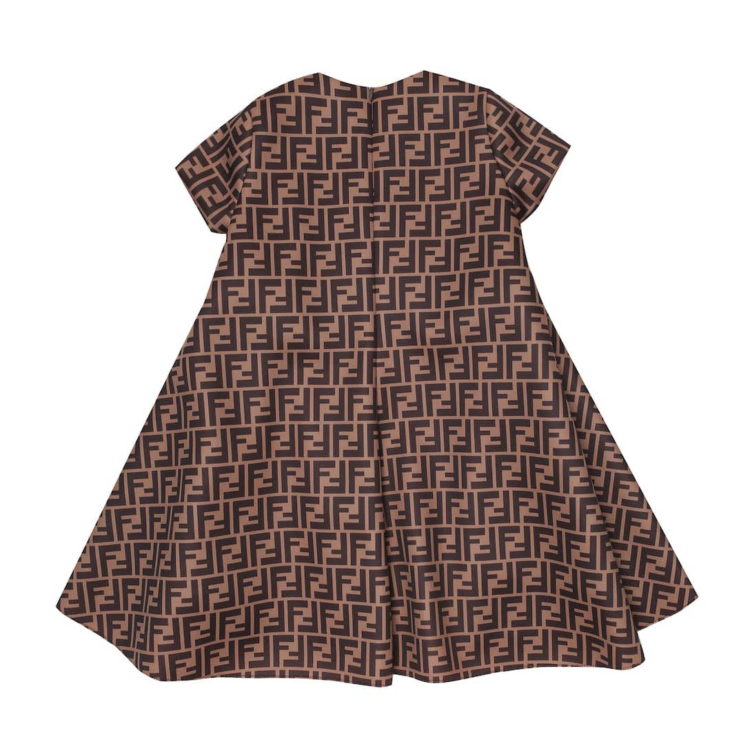 Girls Brown FF Logo Dress