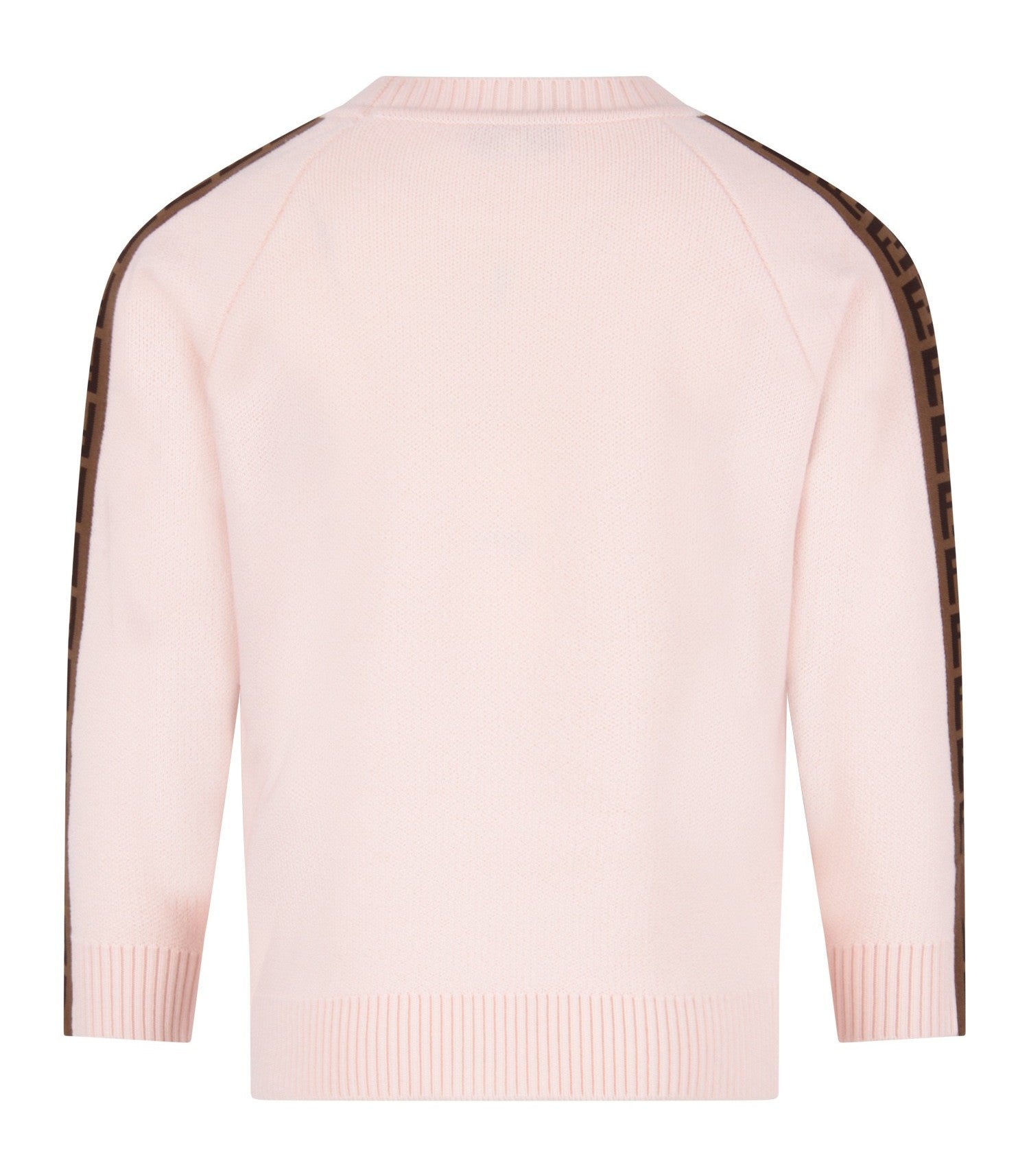 Girls Light Pink FF Virgin Wool Jumper