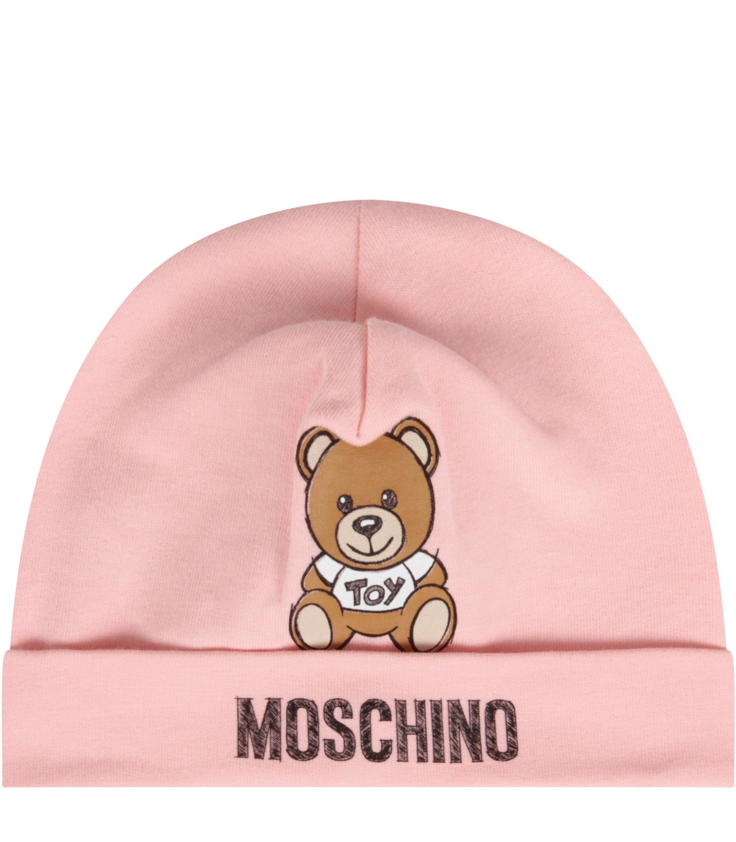Baby Girls Light Pink Teddy Bear Hat