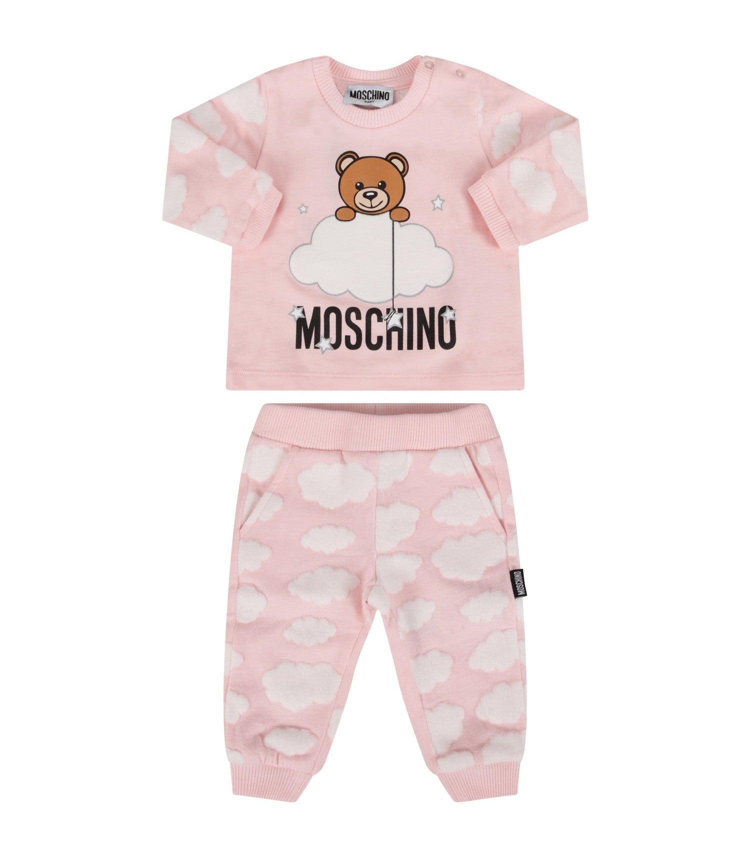 Baby Girls Light Pink Cotton Tracksuit
