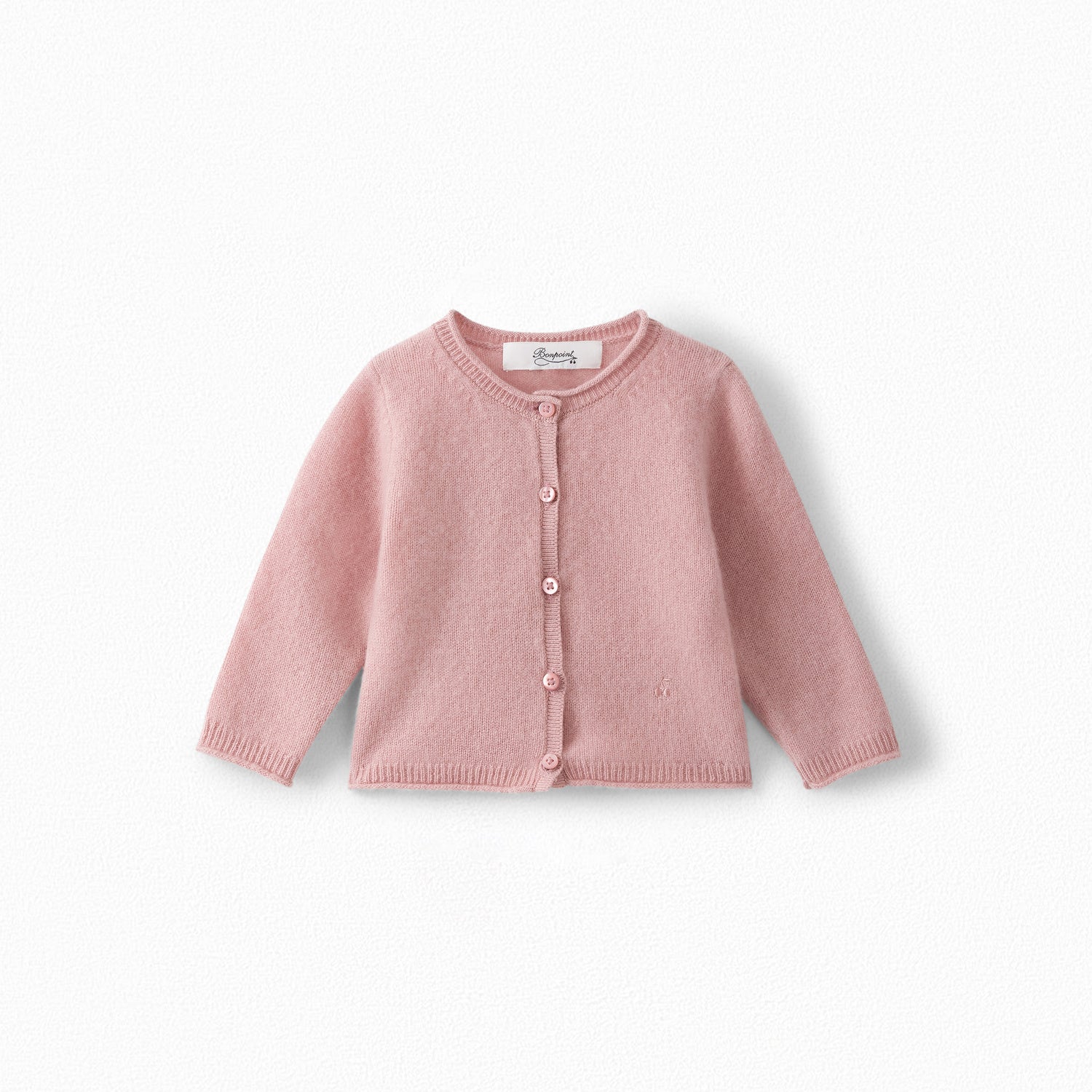 Baby Girls Faded Pink Cashmere Cardigan