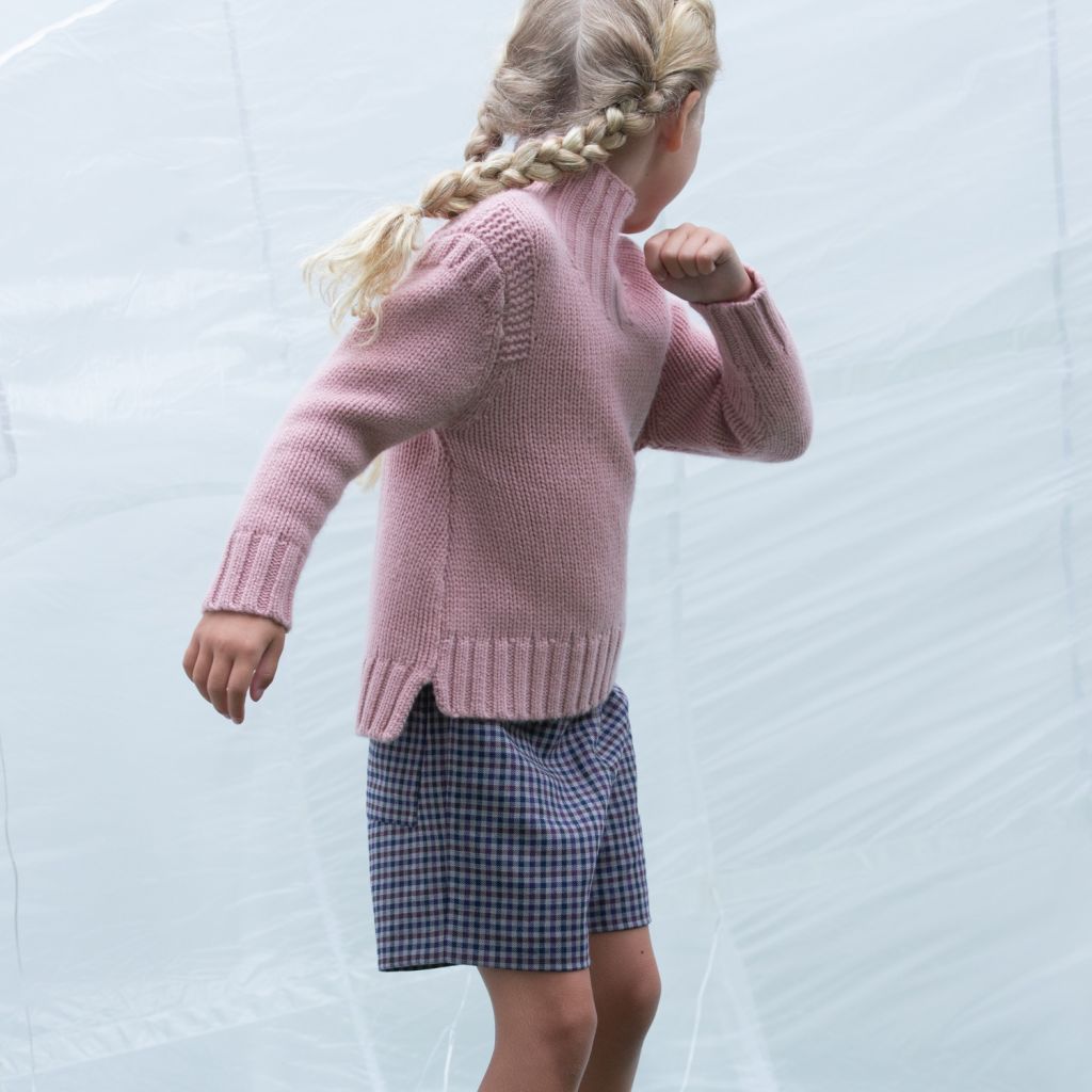 Girls Medium Pink Cashmere Sweater