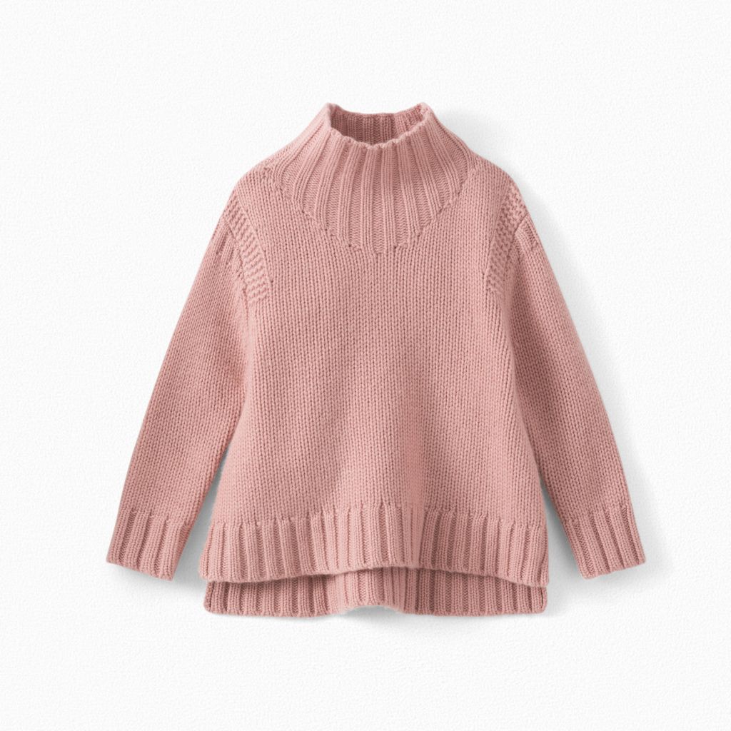 Girls Medium Pink Cashmere Sweater