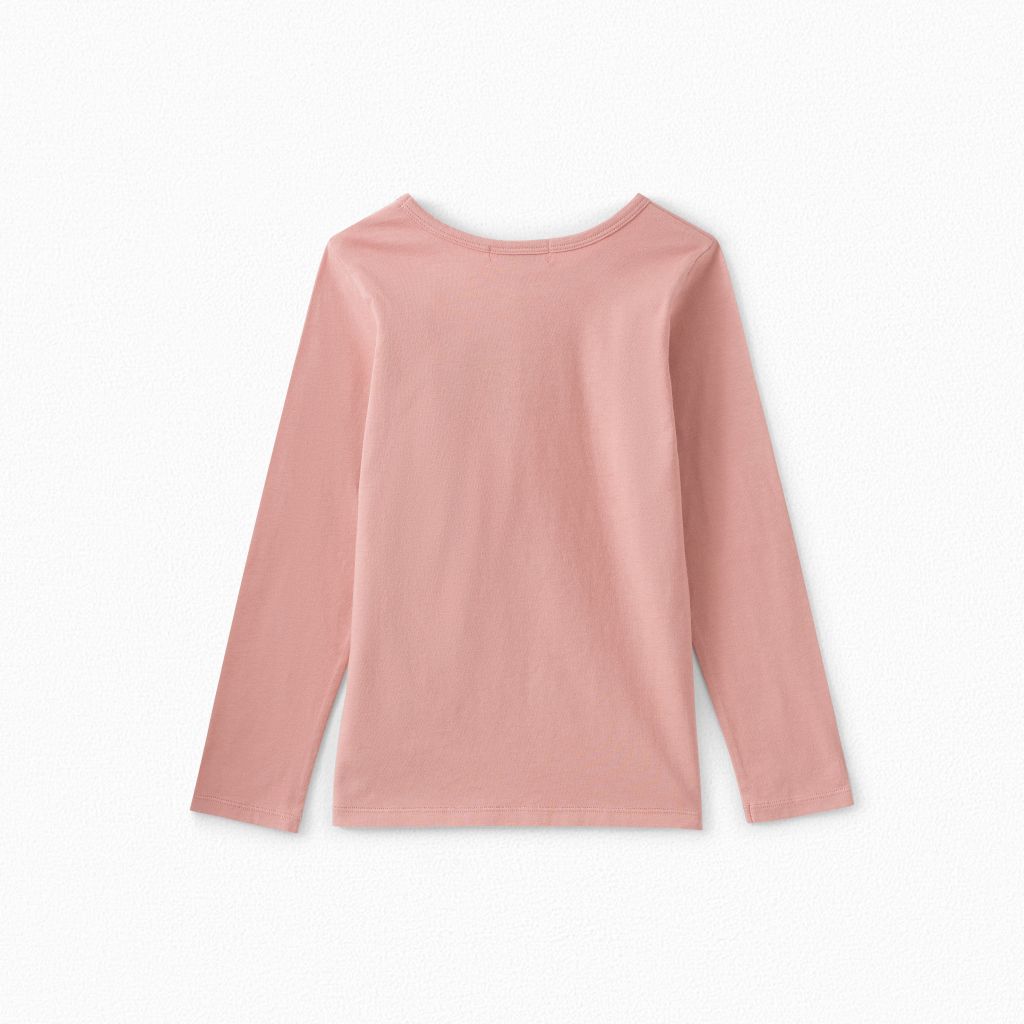 Girls Dusky Pink Cotton T-Shirt