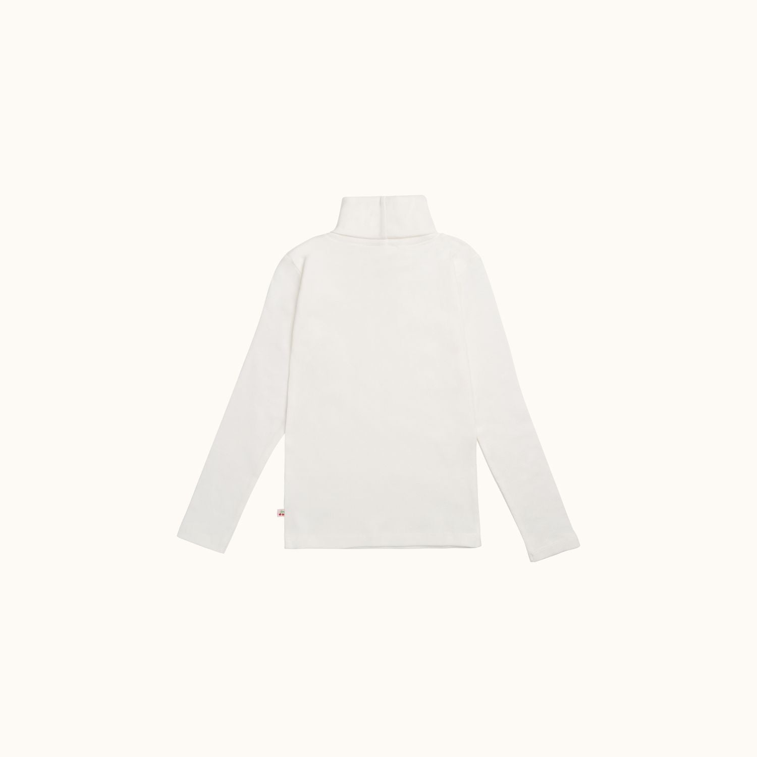 Girls Off White Cotton T-Shirt