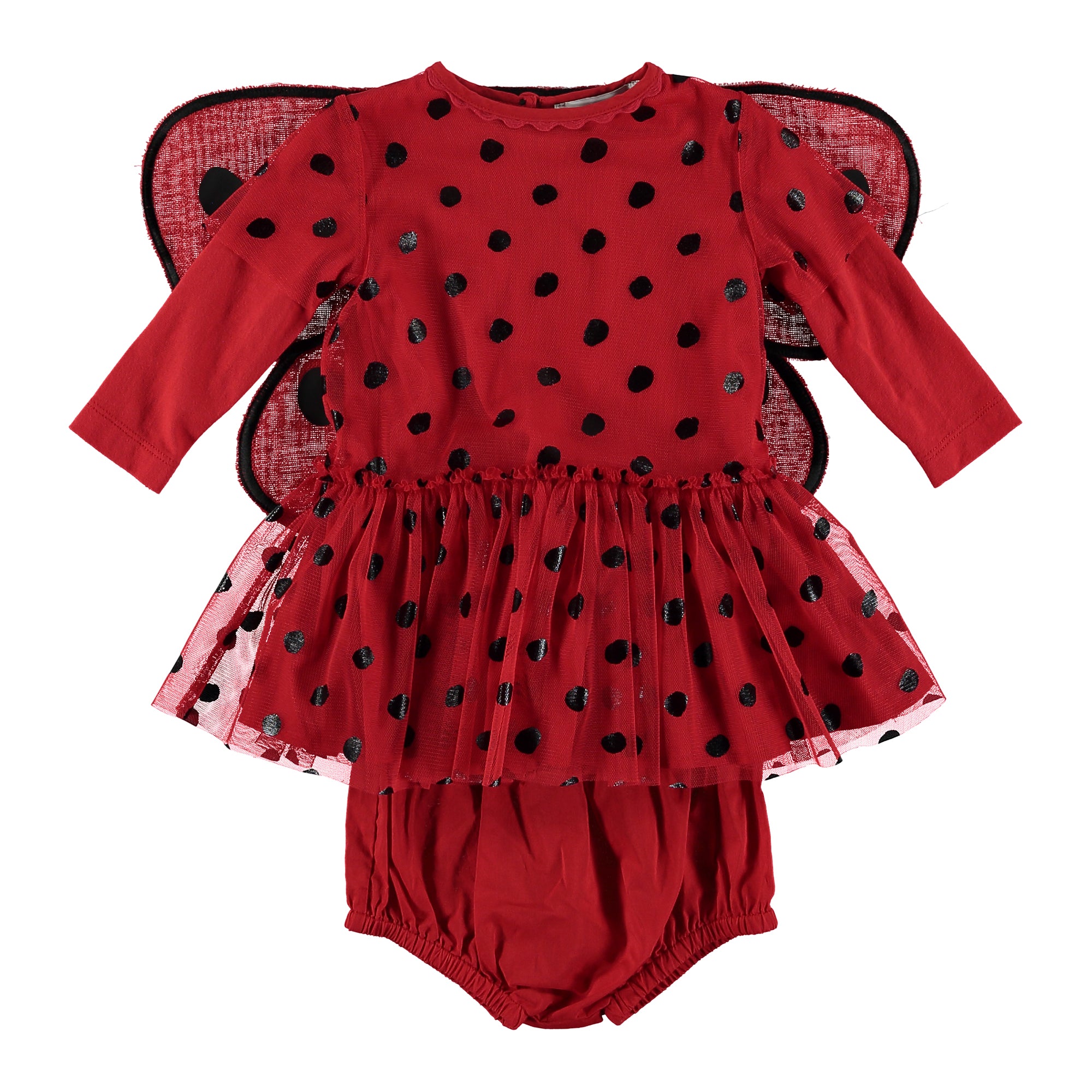 Baby Girls Red Butterfly wings Dress