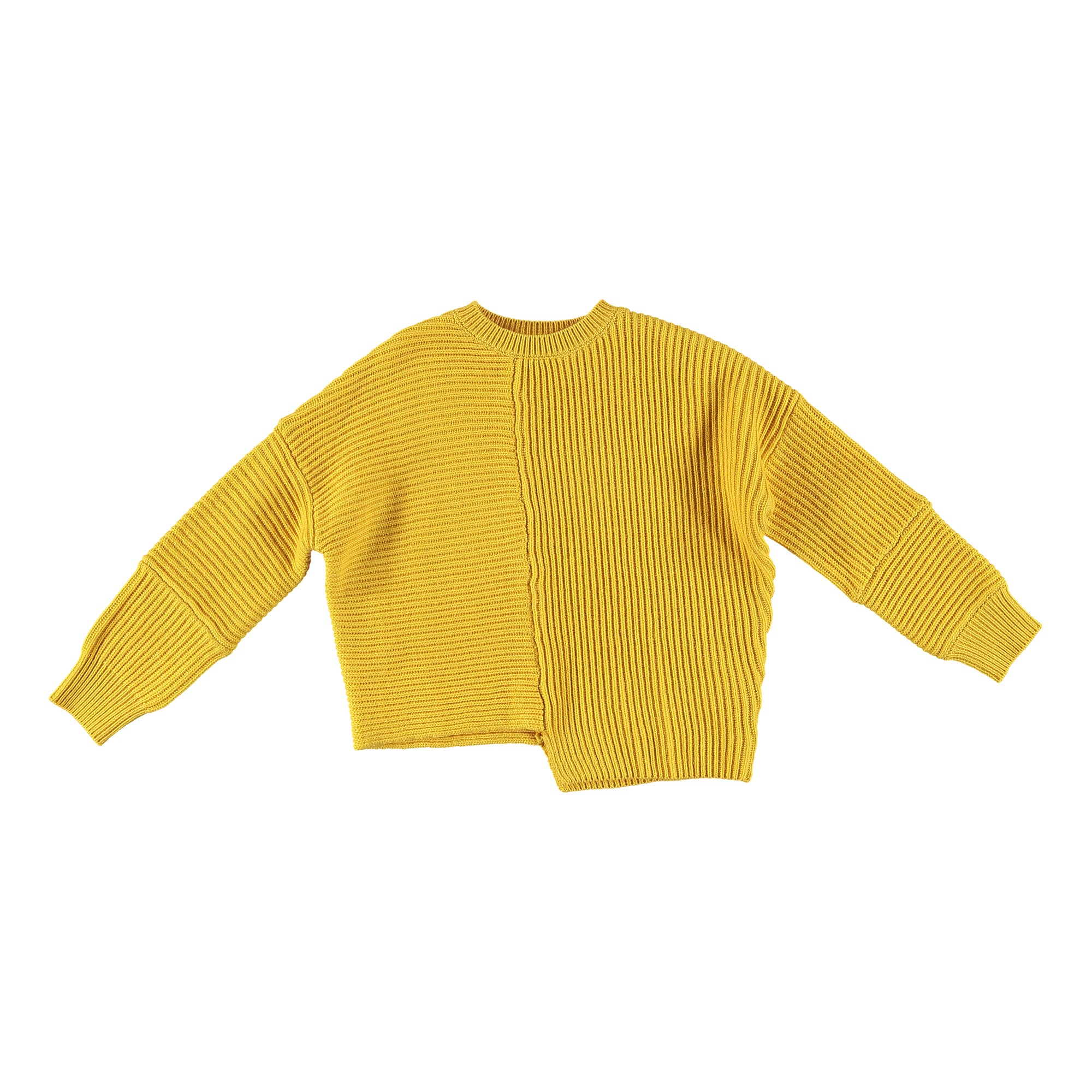 Girls Yellow Cotton & Wool Sweatshirt