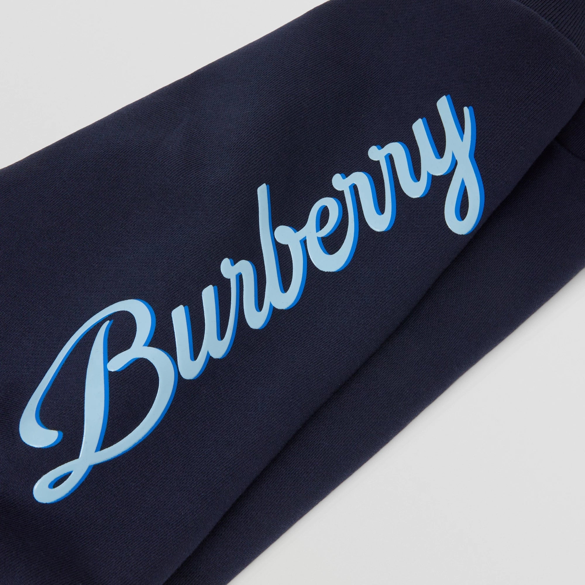 Baby Boys & Girls Blue Logo Cotton Trousers