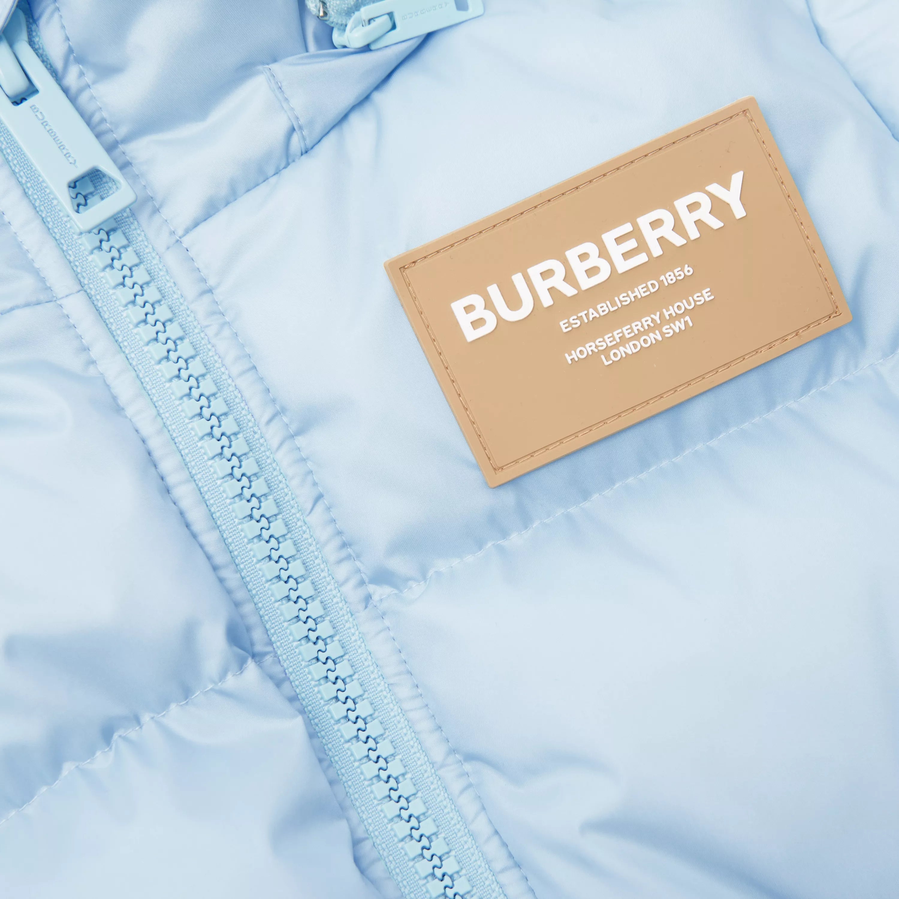 Girls Light Blue Padded Down Jacket
