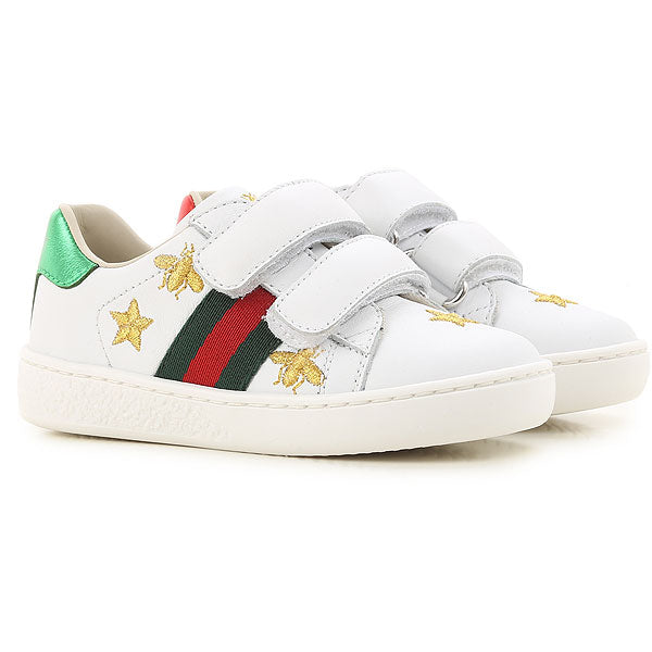 Baby Boys & Girls White Calf Skin Sneakers