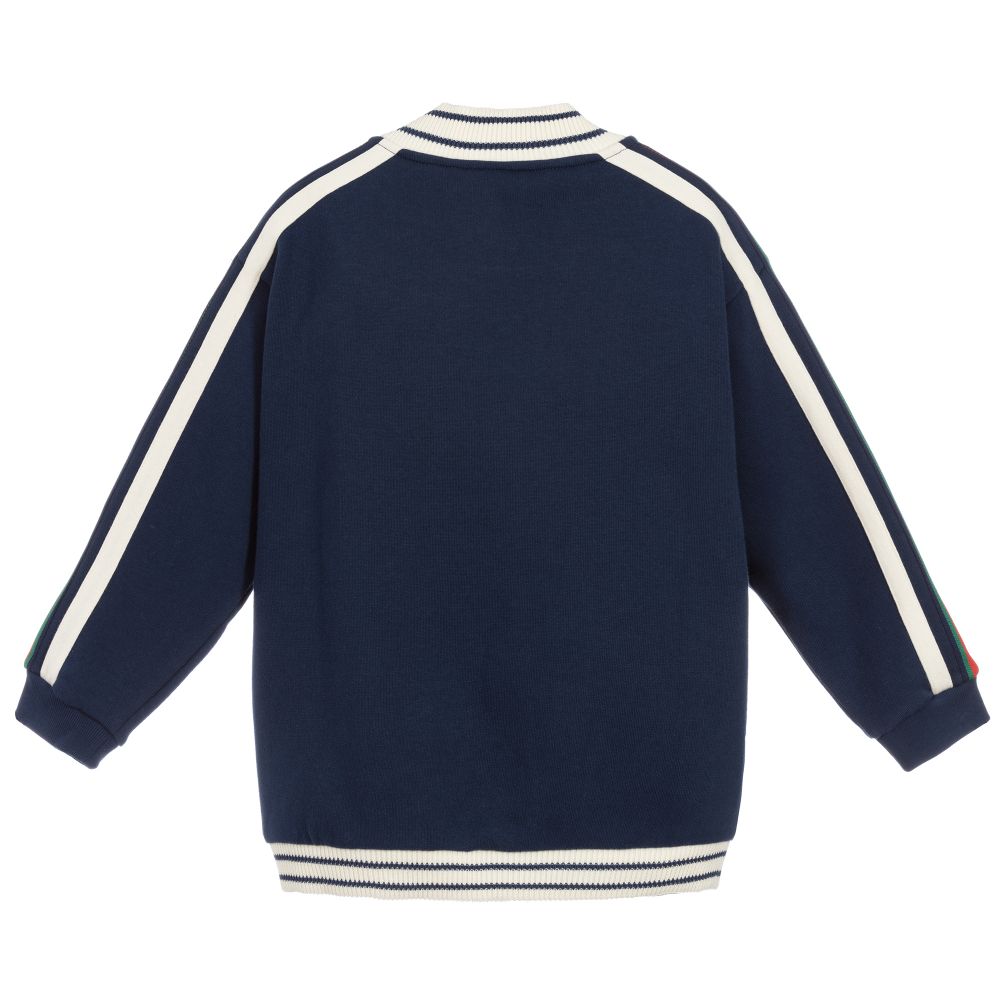 Boys & Girls Prussian Blue Cotton Sweatshirt