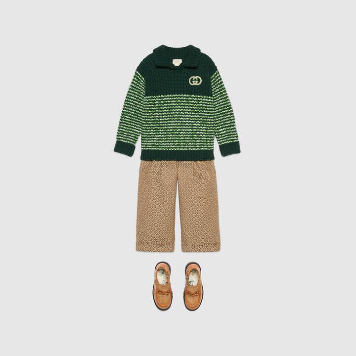 Boys & Girls Green Wool Jumper