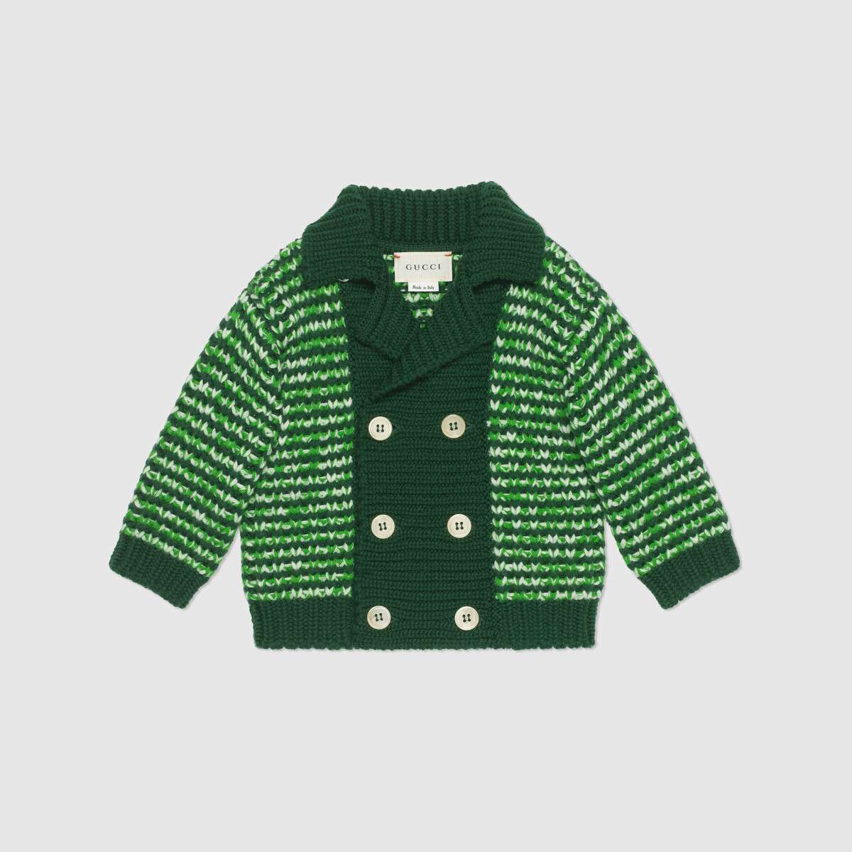Baby Boys & Girls Green Wool Cardigan