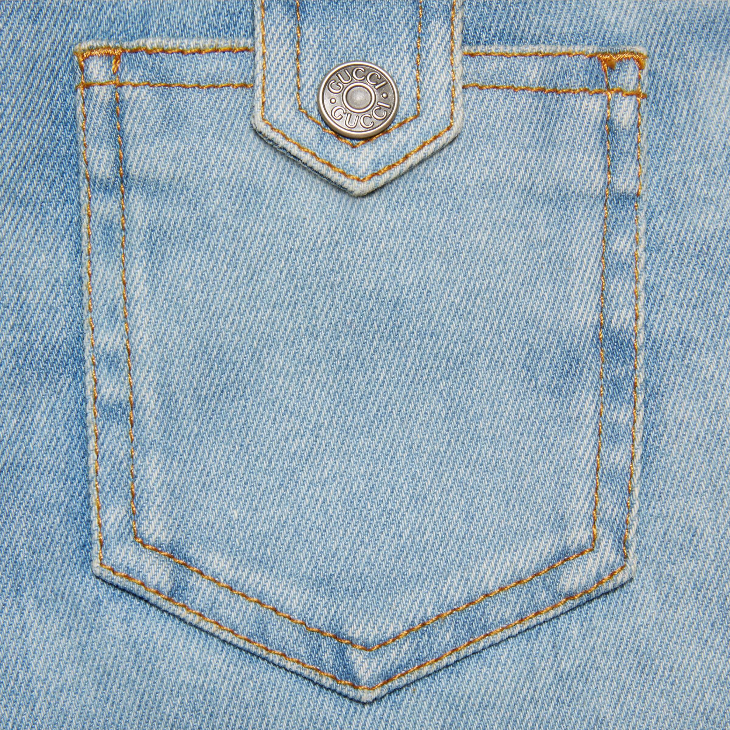 Girls Light Blue Denim Cotton Jeans