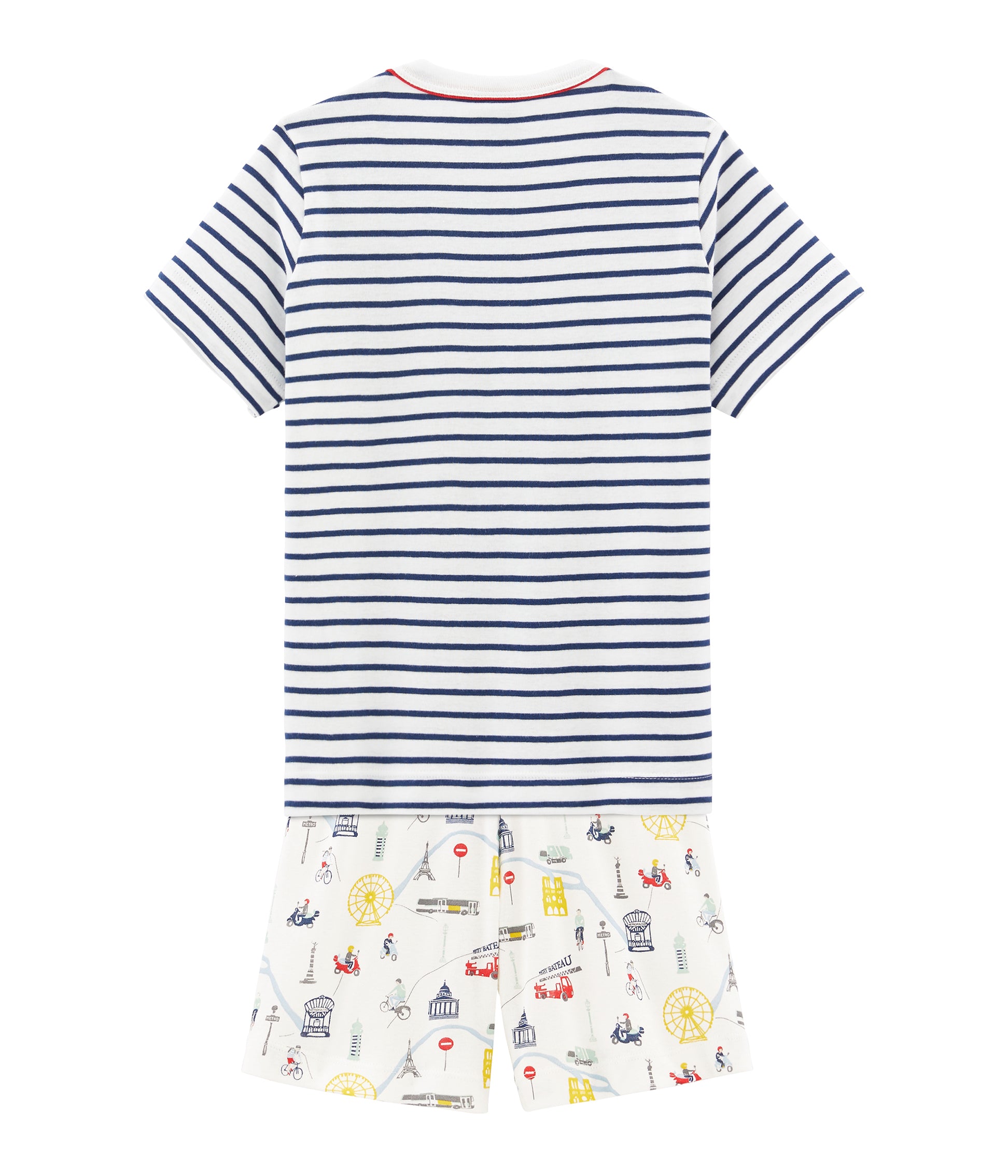 Boys Multicolor Striped Cotton Set