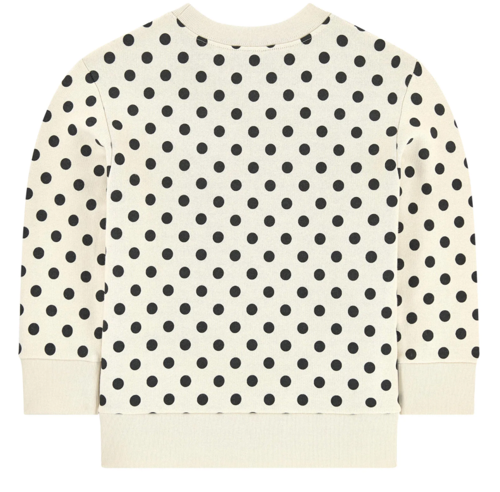 Girls White Dots Gucci Cotton Sweatshirt