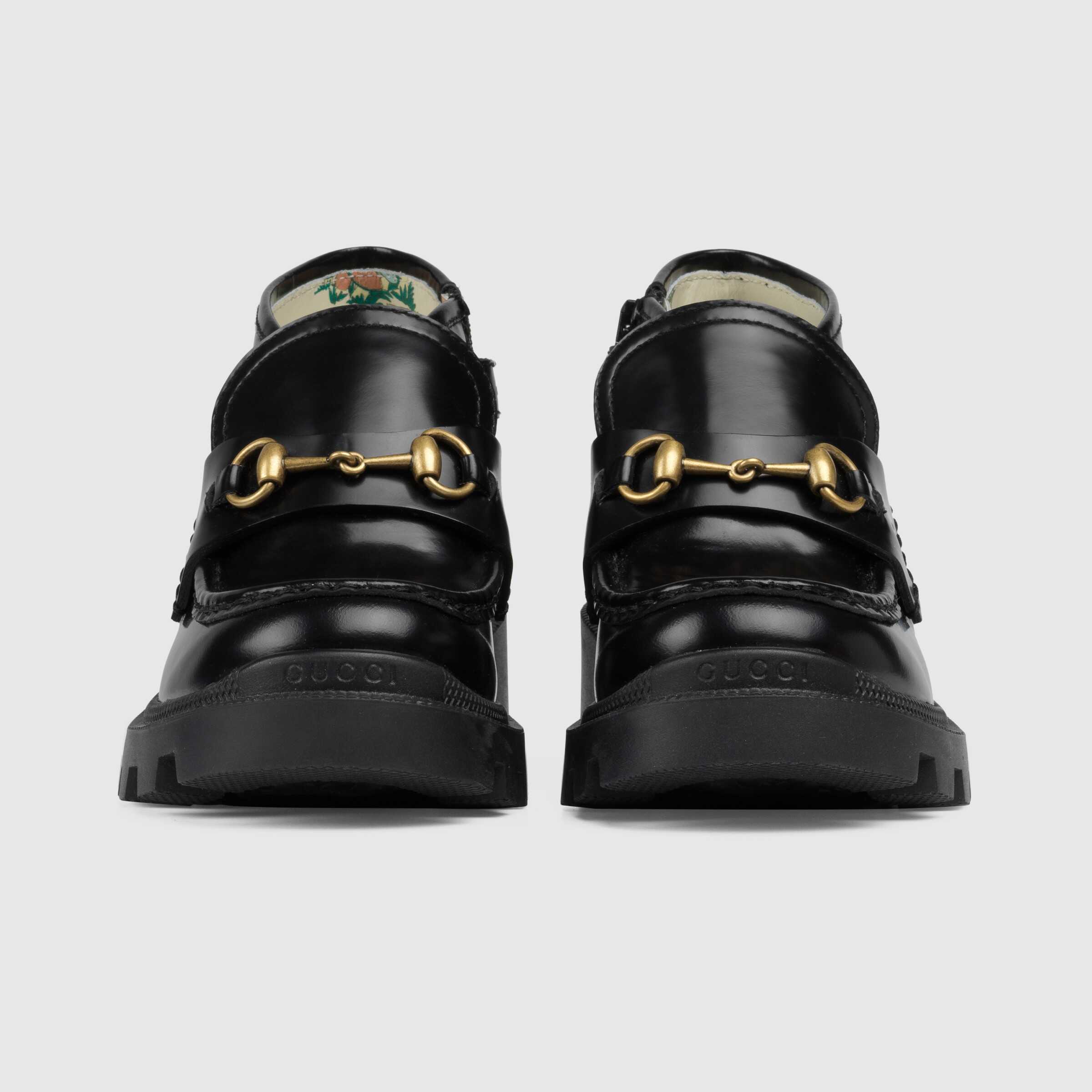 Girls Black Calf Skin Booties