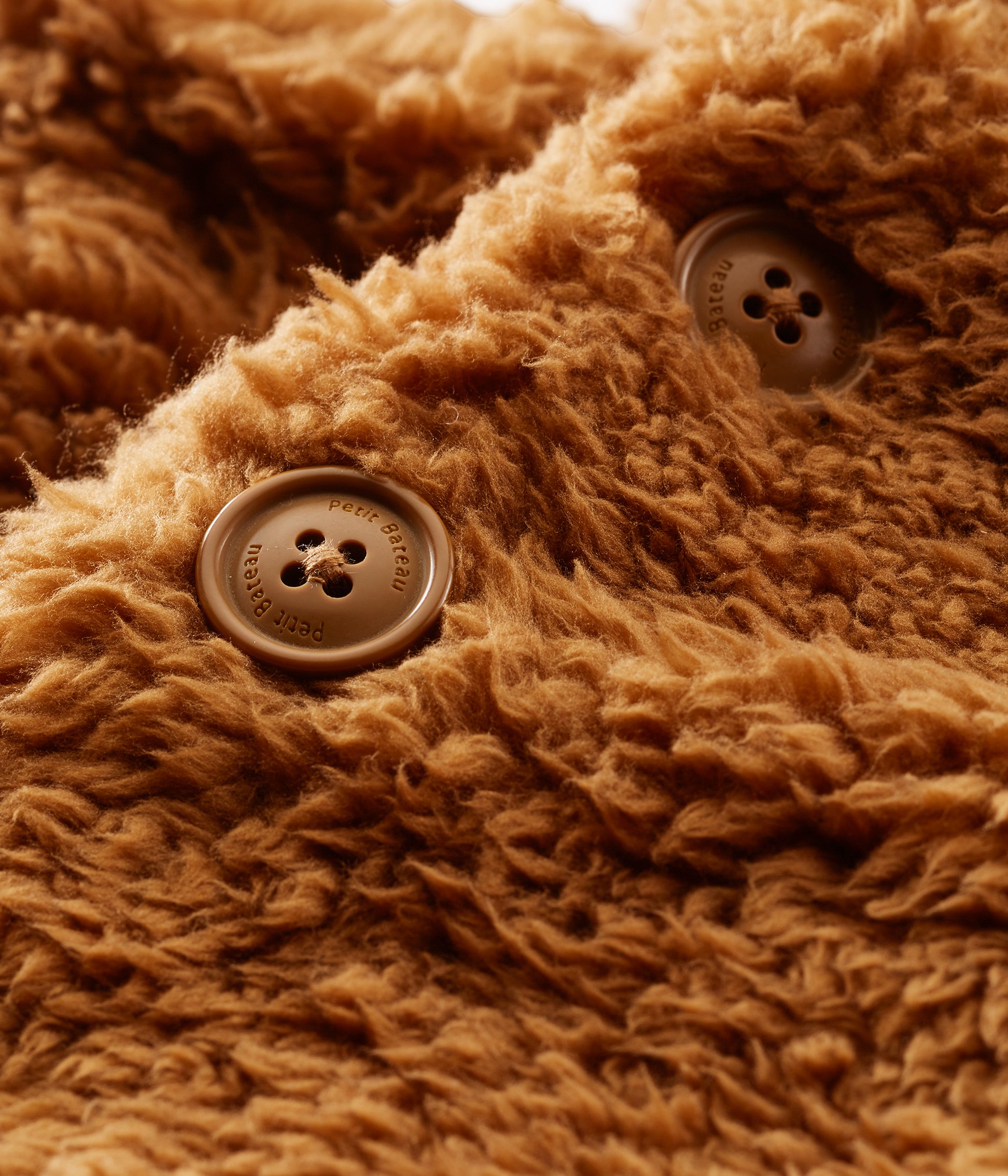 Baby Girls Brown Hooded Coat