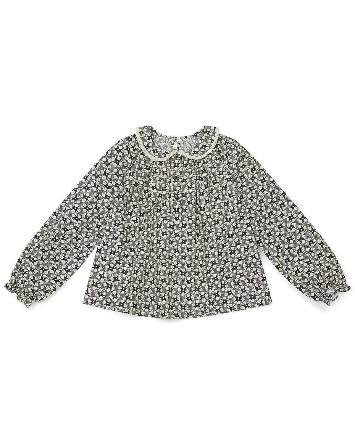 Girls Noir Cotton Blouse