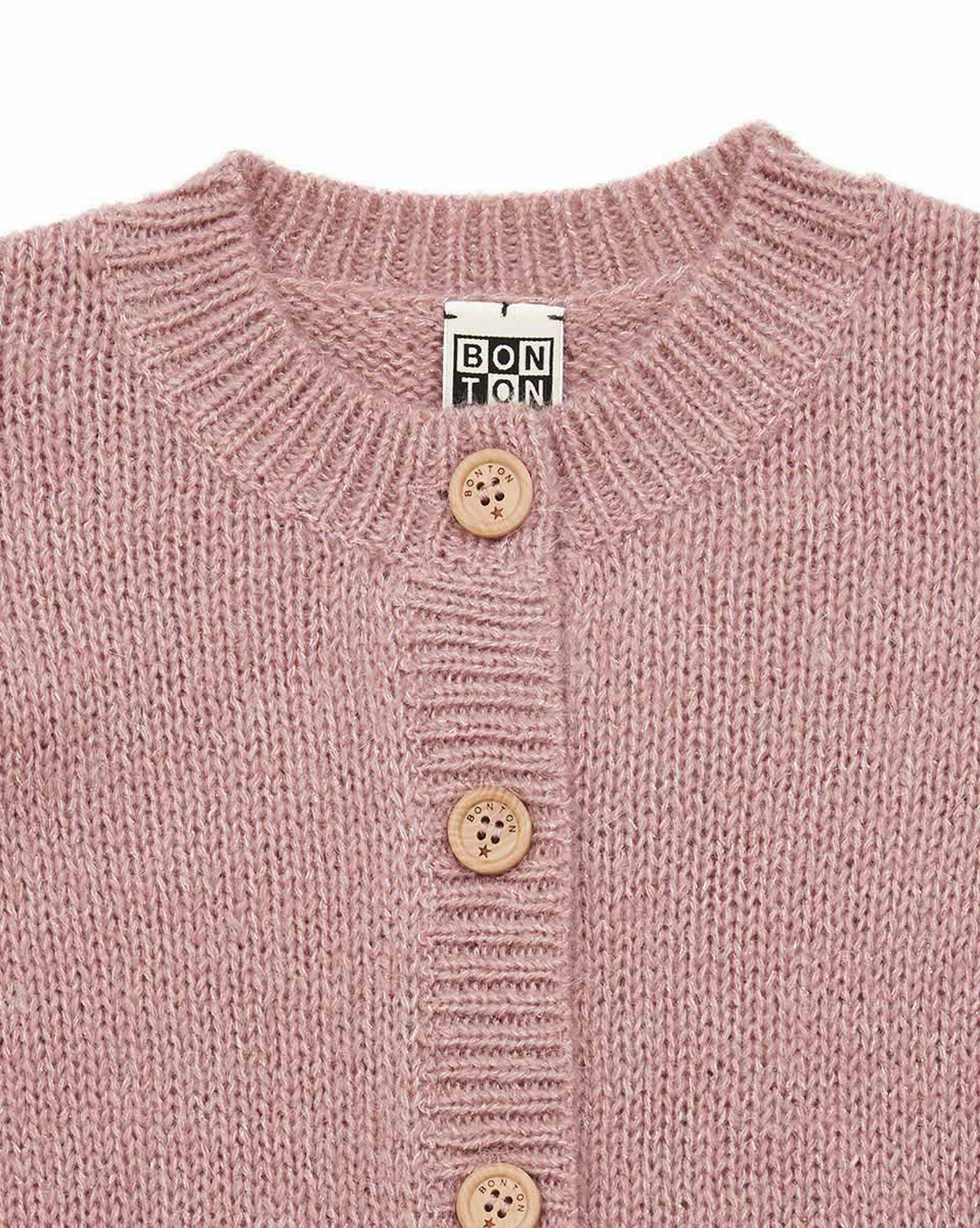 Girls Pink Velvet Cardigan