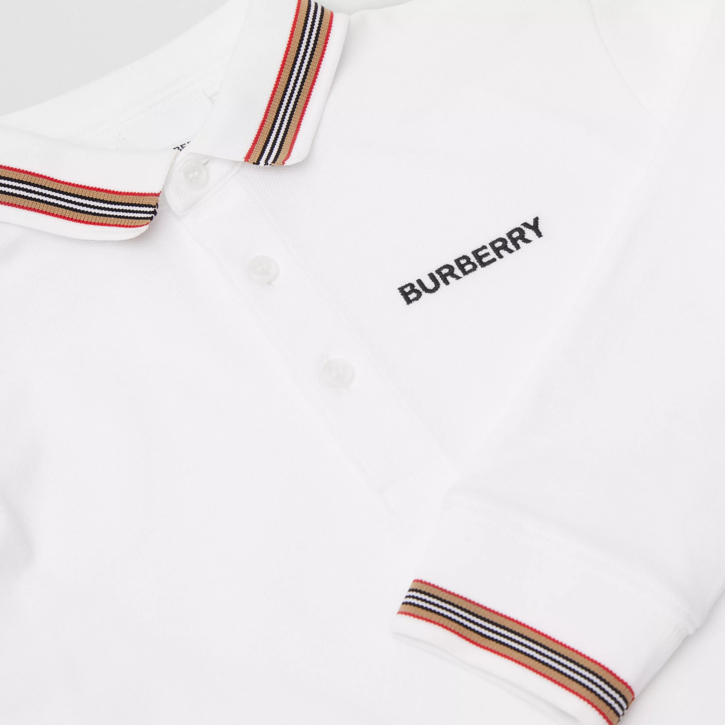Boys White Logo Polo Shirt