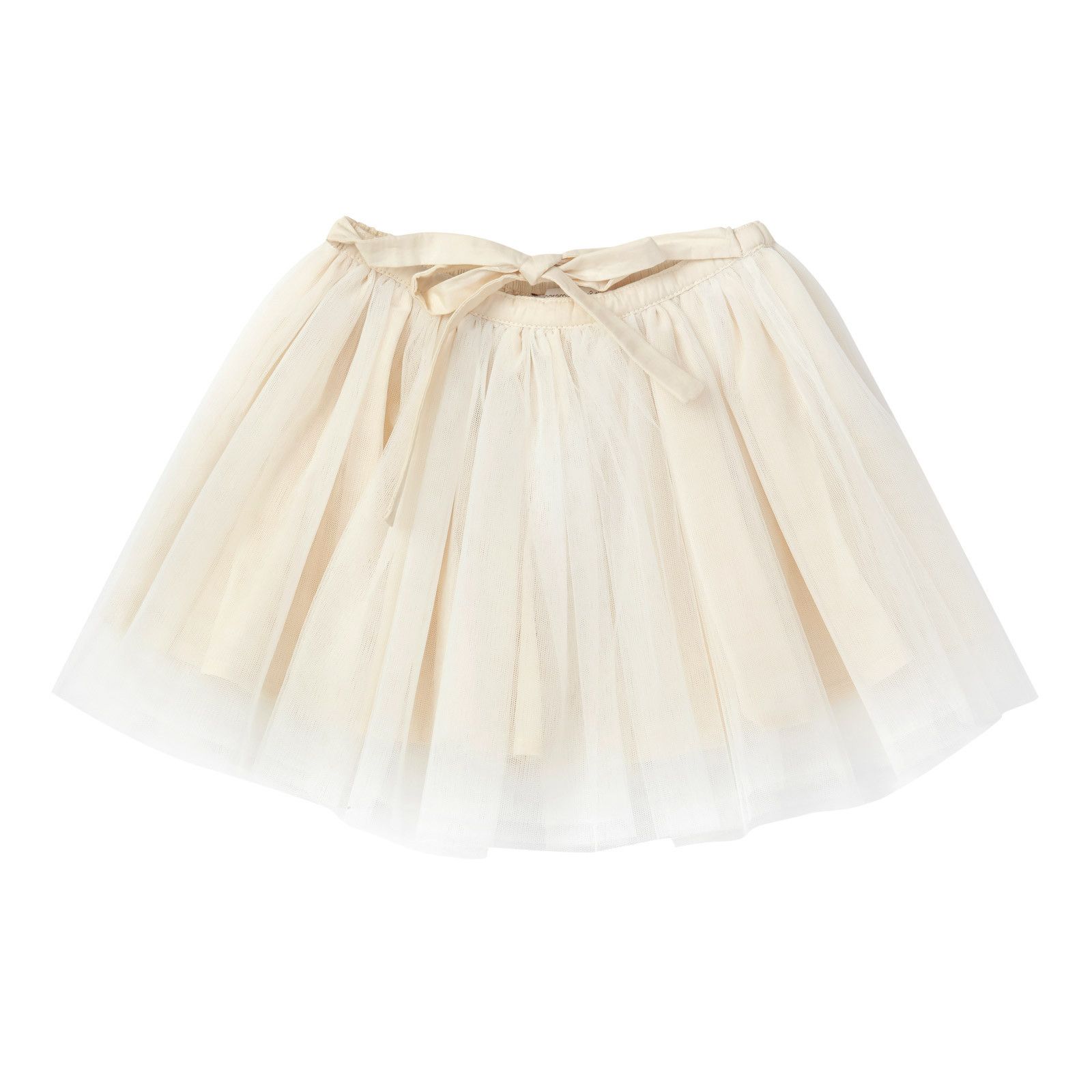 Girls Beige Muti Layered Tulle Skirt With Bow Trims - CÉMAROSE | Children's Fashion Store