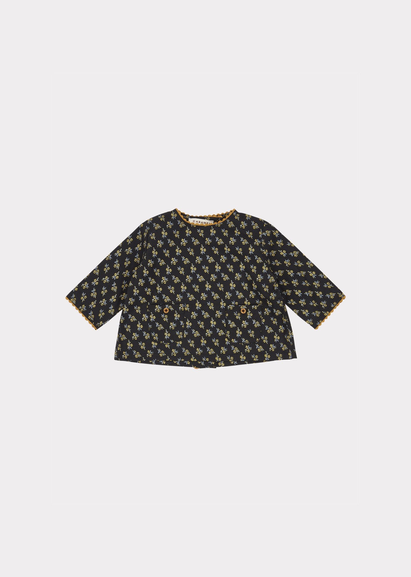 Baby Girls Black Blackcap Blouse